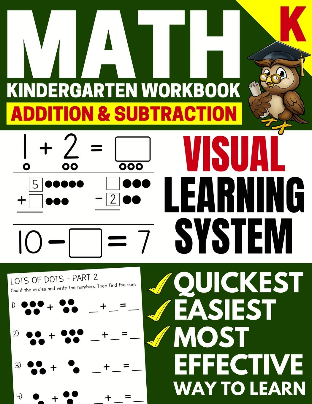 Math Kindergarten Workbook: Addition And Subtraction, Numbers 120, Activity Book With Questions, Puzzles, Tests With (Grade K M