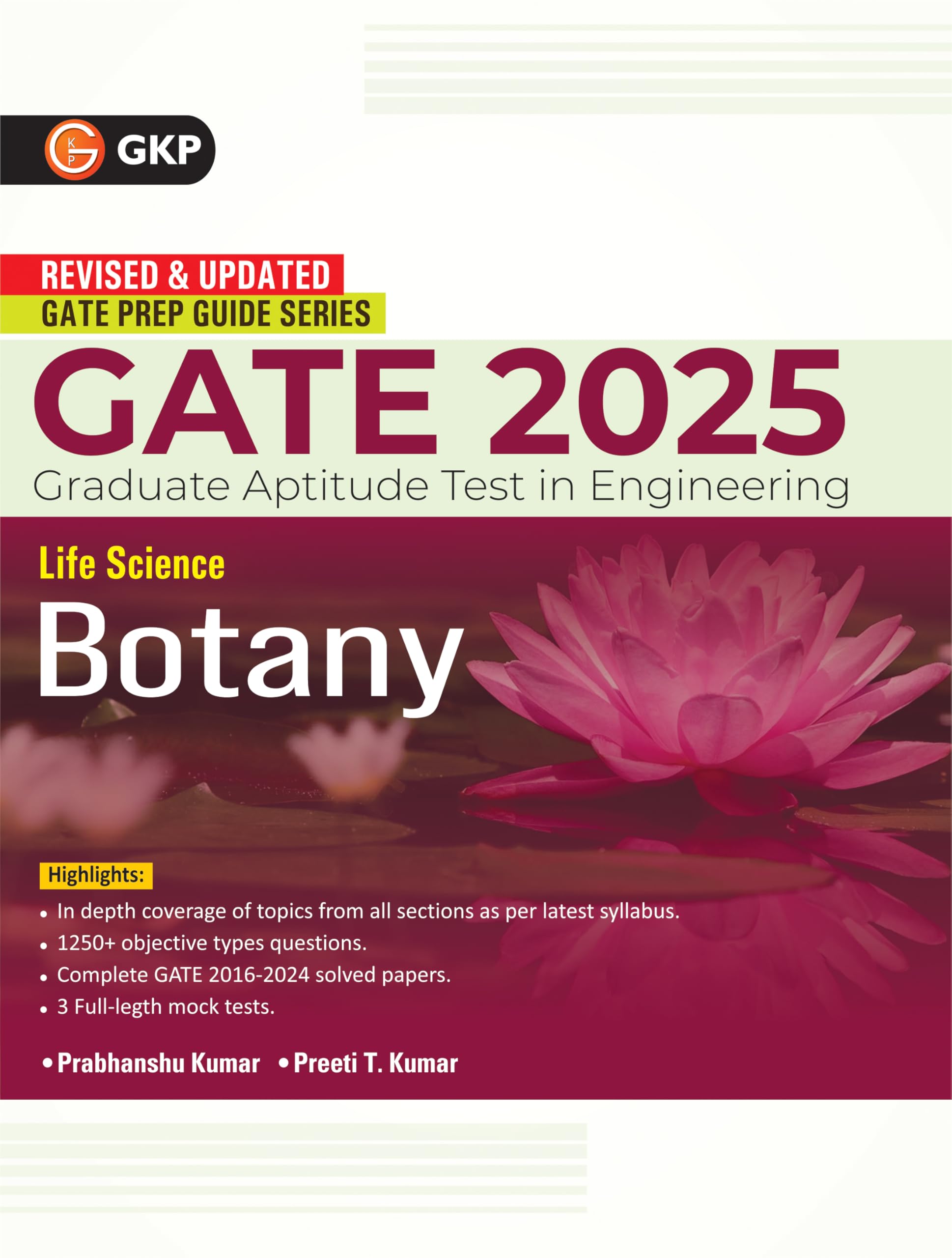 GKP GATE 2025 : Life Science  Botany  Guide(Includes Solved papers of 20202024)
