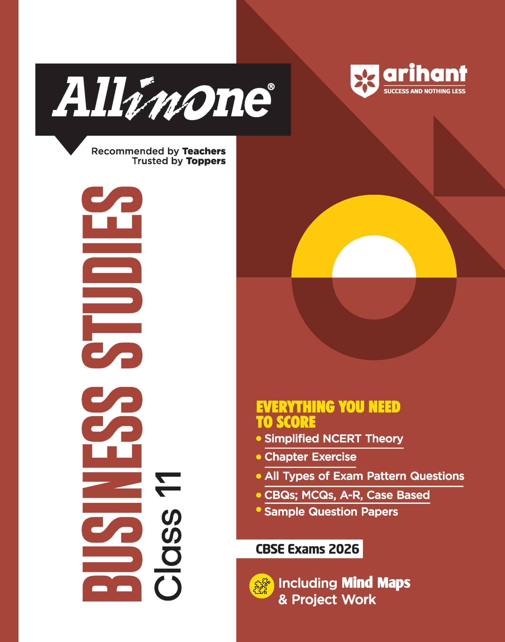 Arihant All In One Business Studies Class 11 For Cbse Exams 202526 | Revised Edition As Per Latest Syllabus | Simplified Theory