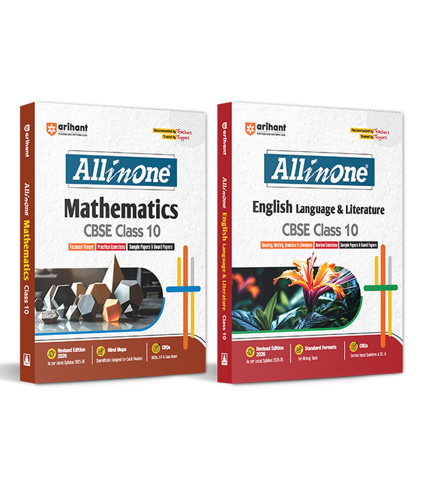 Arihant All In One Mathematics, English Language & Literature Class 10th Based On Latest NCERT For CBSE Exams 202526 (Set of 3 