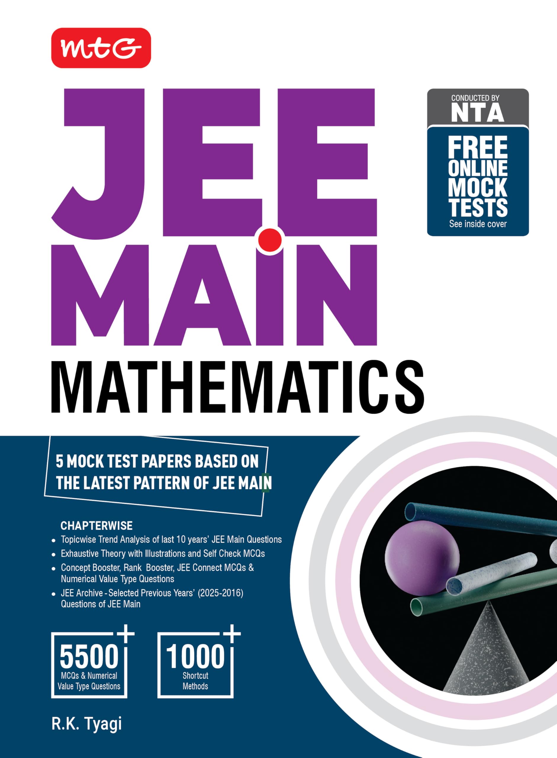 MTG JEE Main Mathematics Guide Book For 2026 Exam | Chapterwise Theory with 10 Previous Year Solved Question Paper (PYQs), MCQs,