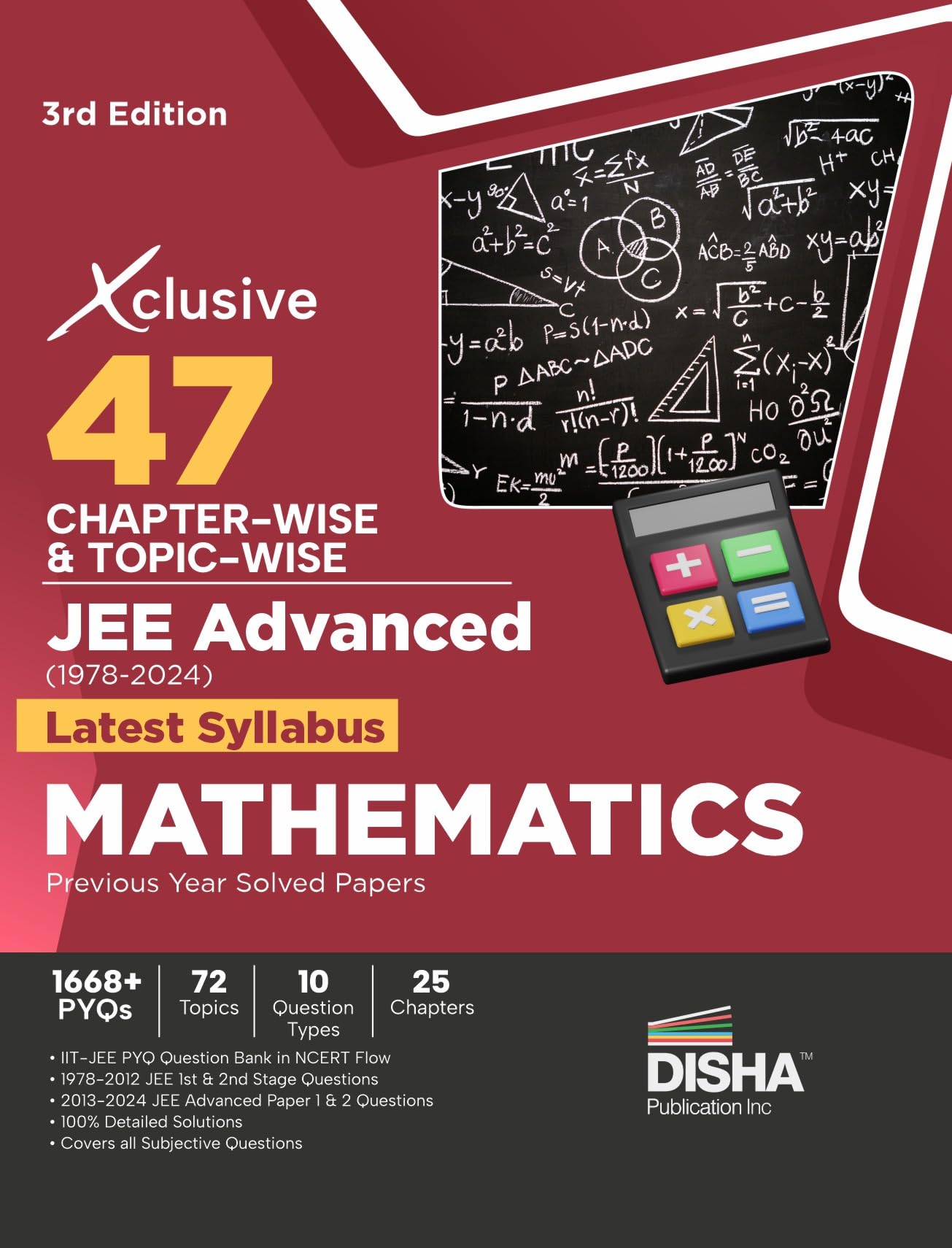 Xclusive 47 ChapterWise & TopicWise Jee Advanced (1978  2024) New Syllabus Mathematics Previous Year Solved Papers 3Rd Editio