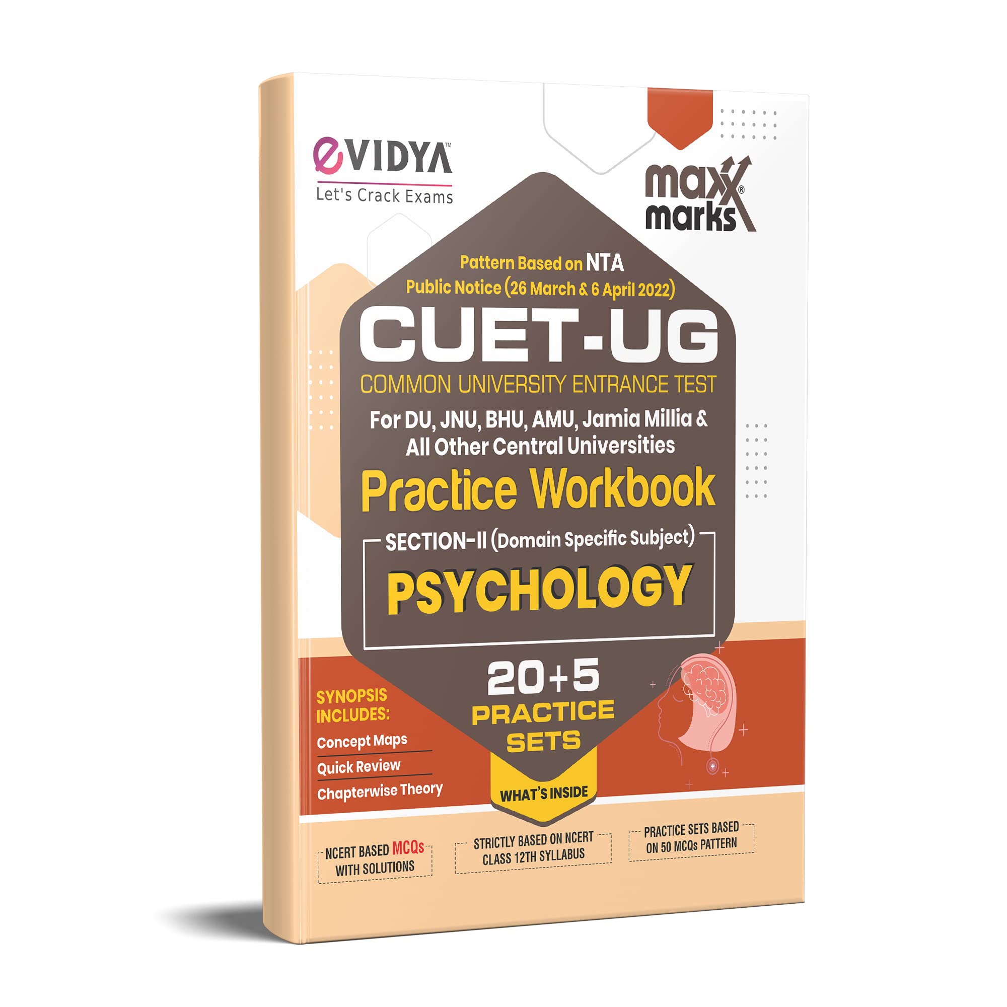 Nta Cuet Entrance Exam 2022 Books Psychology (Domain Subject) 25 Sample Practice Set Papers For Cucet 2022 Exam For Du, Bhu, Jnu