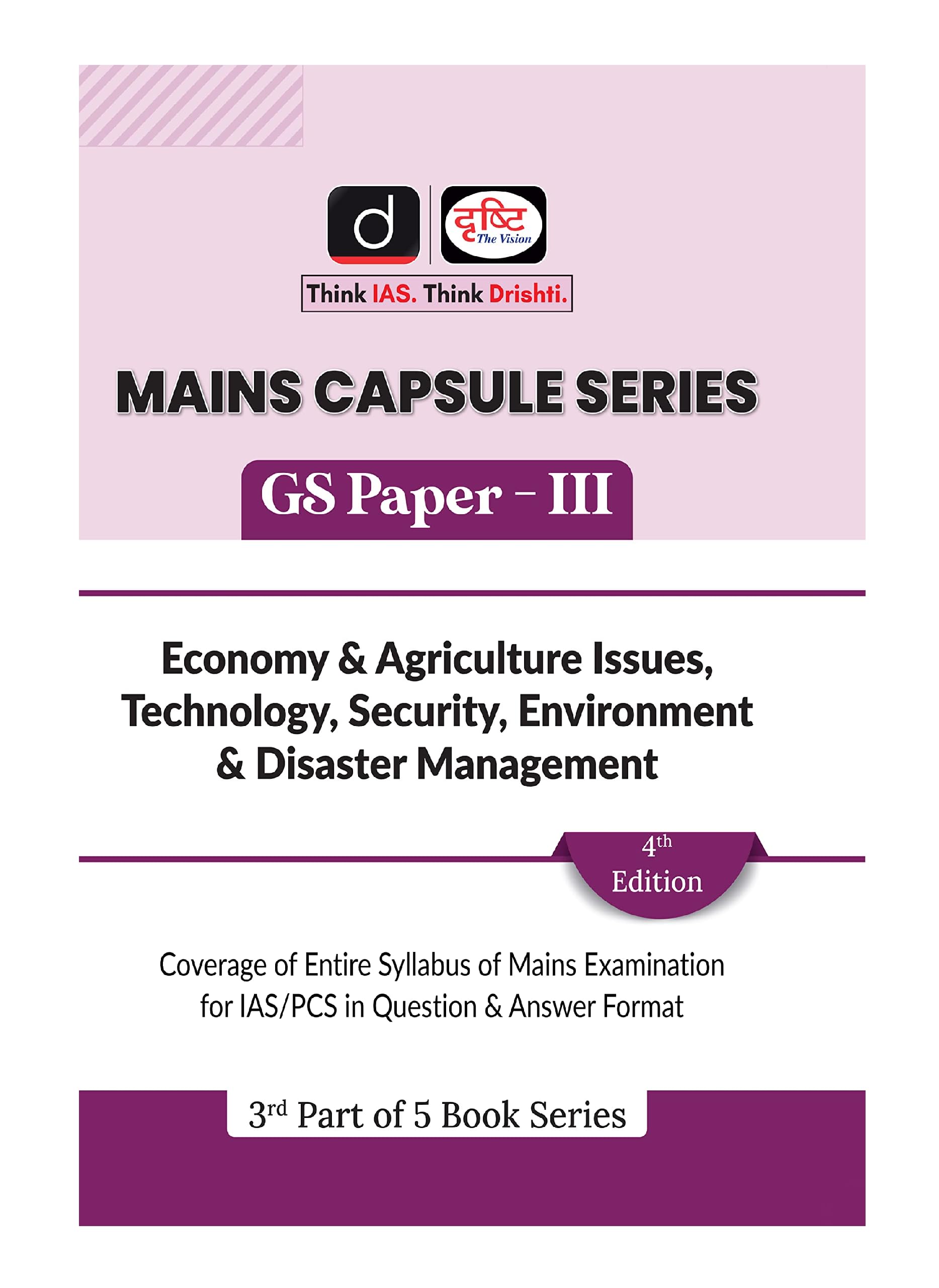 Drishti Ias Mains Economy, Technology, Environment, Agriculture Issues, Security And Disaster Management  4Th Edition In Englis