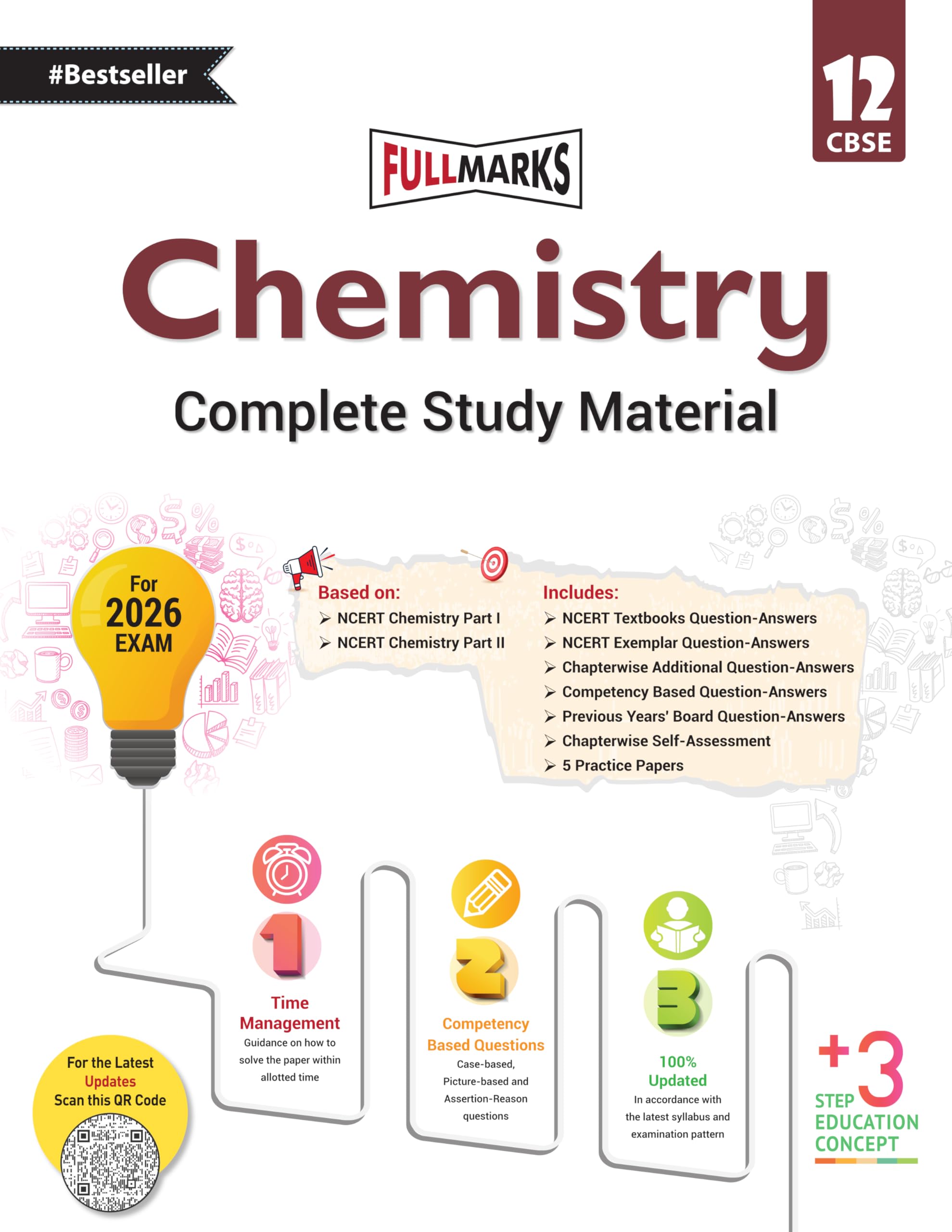 Full Marks Chemistry Complete Study Material Class 12 | Based on Latest NCERT Textbook Chemistry (Part 1 & 2) and CBSE Syllabus 