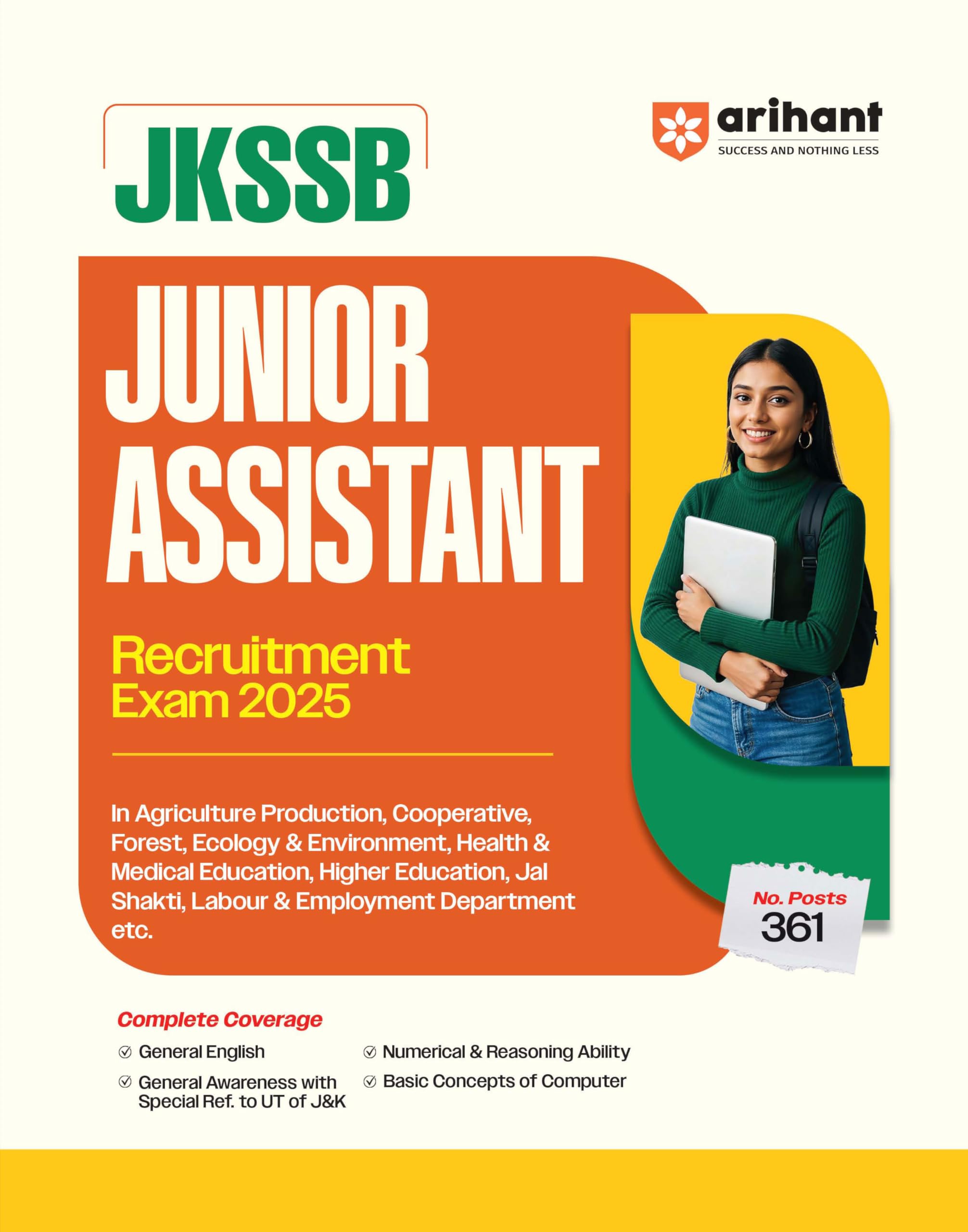 Arihant JKSSB Junior Assistant Recruitment Exam 2025 | Complete Study Guide for J&K Government Exams | Based on Latest Pattern |