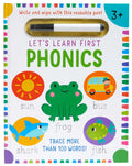 Lets Learn: First Phonics: (Early Reading Skills, Letter Writing Workbook, Pen Control, Write and Wipe)