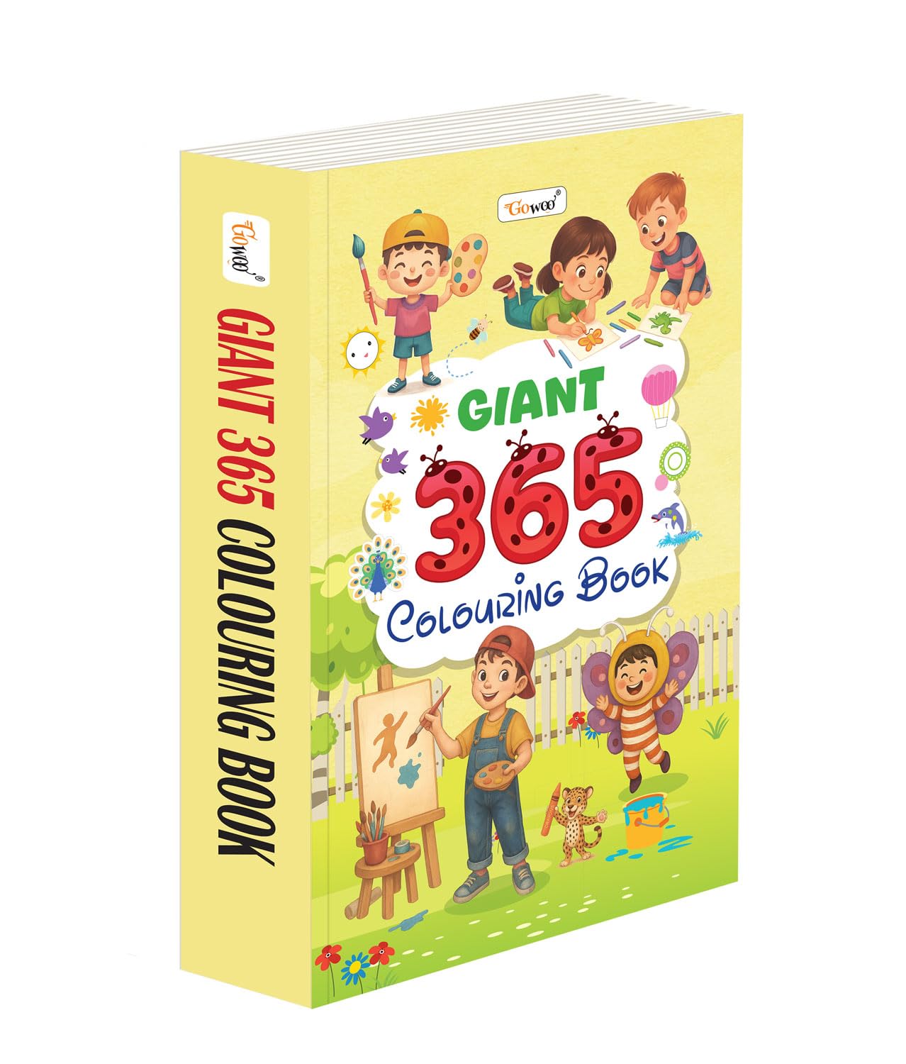 GIANT  365 Colouring Book : toddler colouring book, interactive book for early learners, kids doodle colouring, Educational bo
