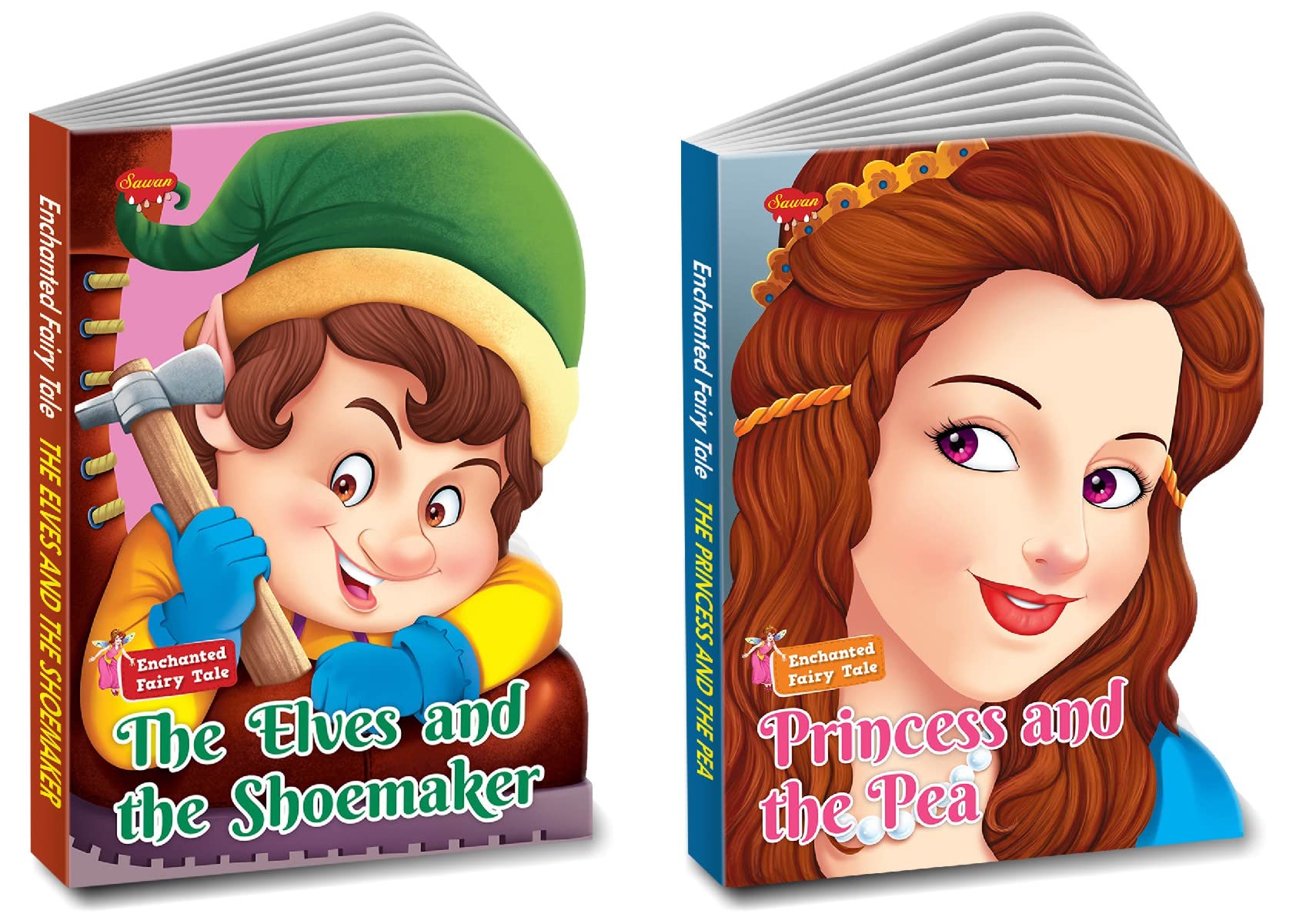 Sawan Enchanted Fairy Tale Story Books | Pack Of 2 Books | Cut Out Die Cut Shape Books (V4)