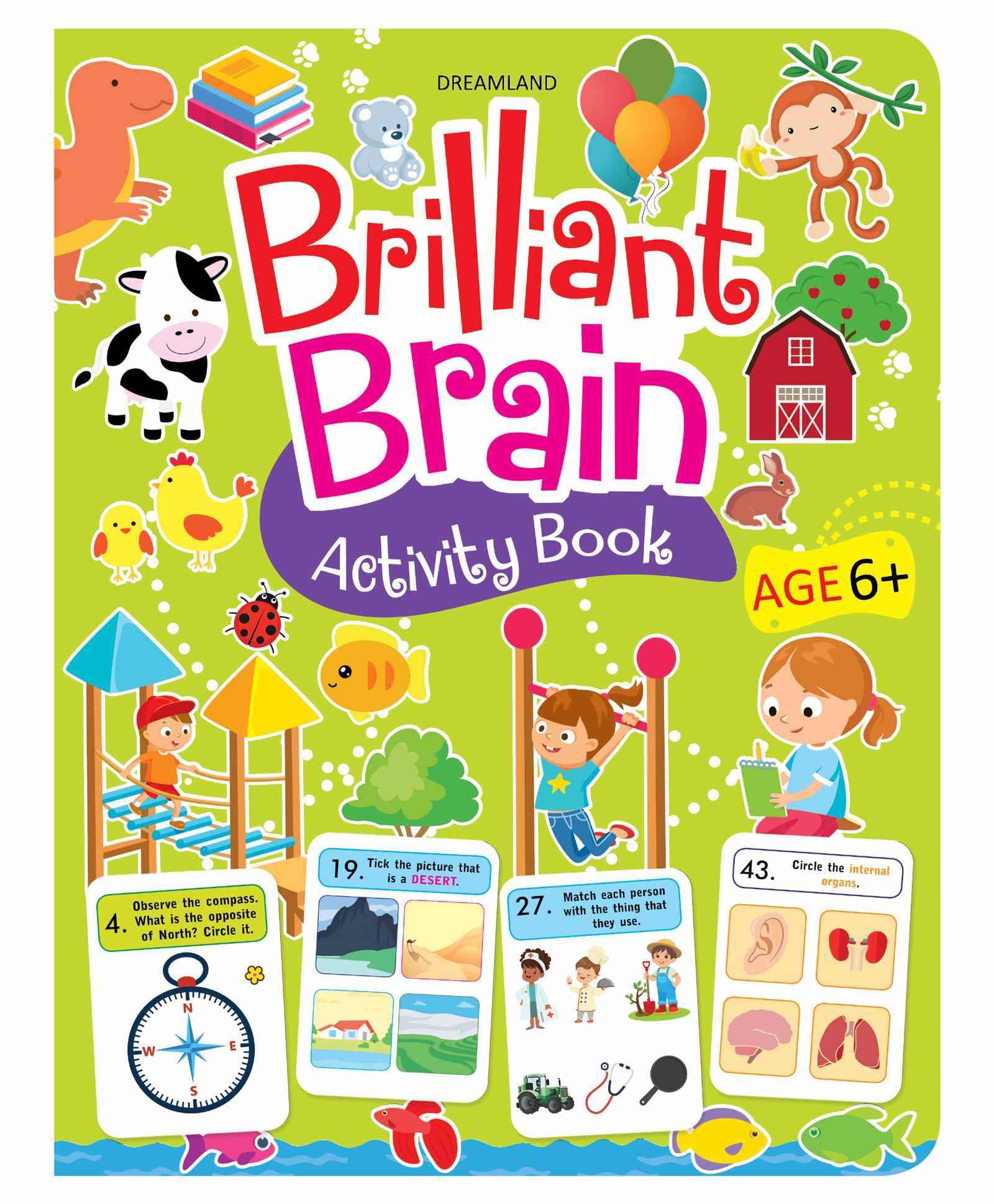 Brilliant Brain Activity Book For Kids Age 6 7 Years With Fun Activities, Puzzles, And Educational Lessons