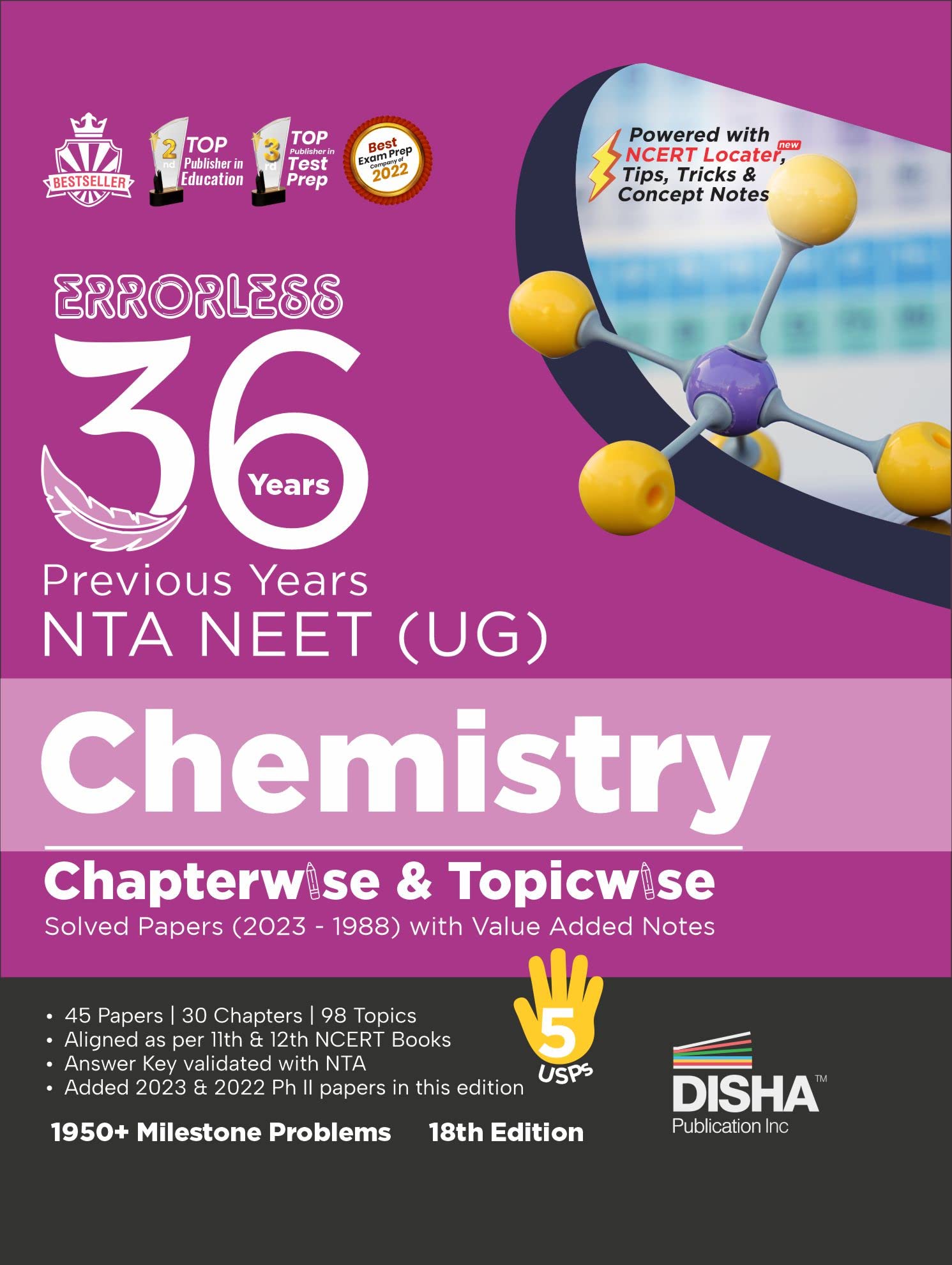 Errorless 36 Previous Years Nta Neet (Ug) Chemistry ChapterWise & TopicWise Solved Papers (2023  1988) With Value Added Notes