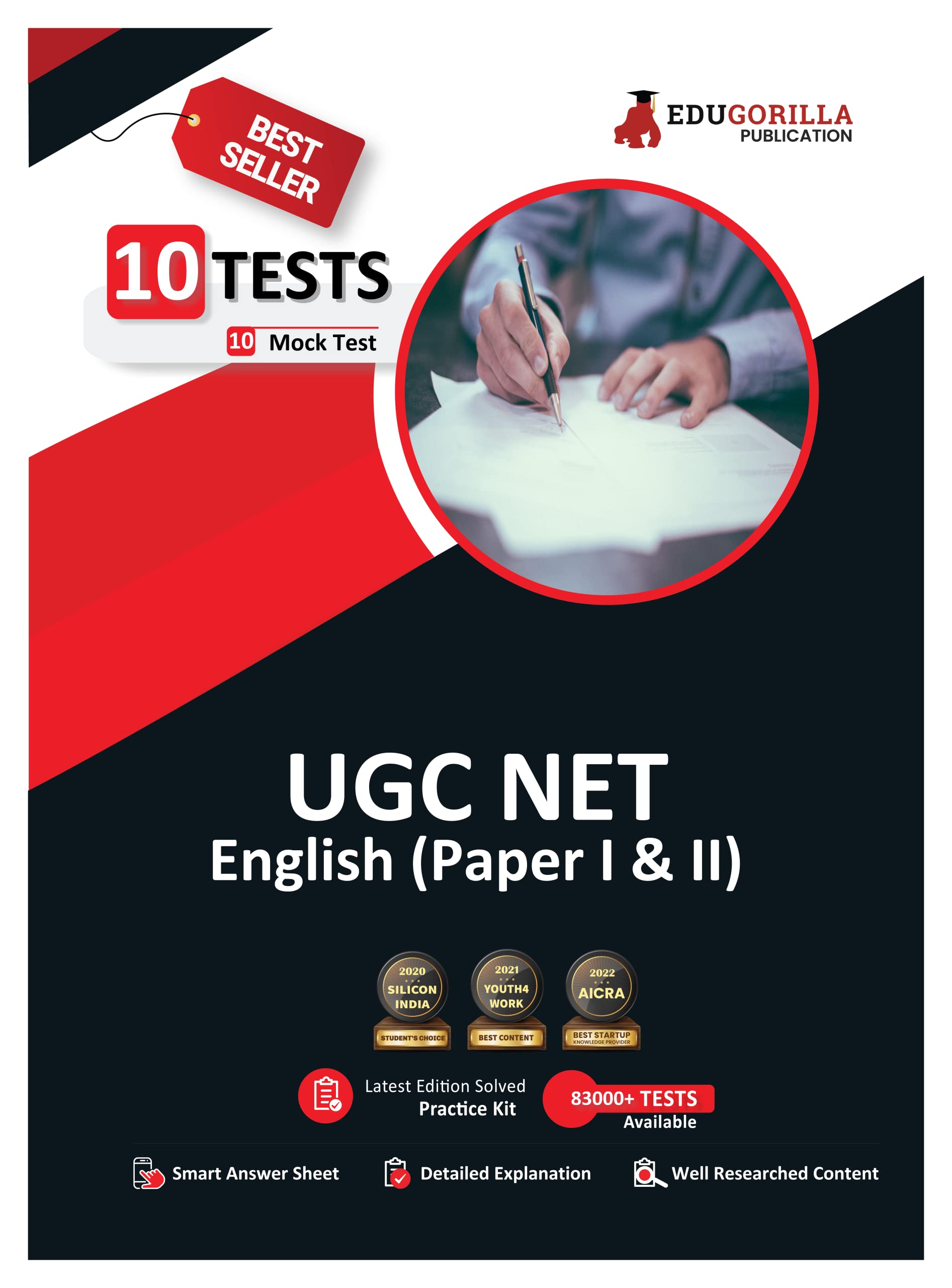 NTA UGC NET/JRF English Book 2024 (Paper I and II)  Teaching and Research Aptitude  10 Full Length Mock Tests (1500 Solved Que