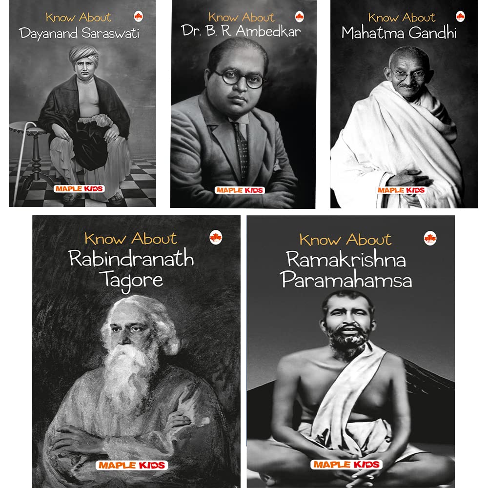 Social Reformers of India (Set of 5 Books)  Rabindranath Tagore, Dayananda Saraswati, Ramakrishna Paramahamsa, B.R Ambedkar, Ma