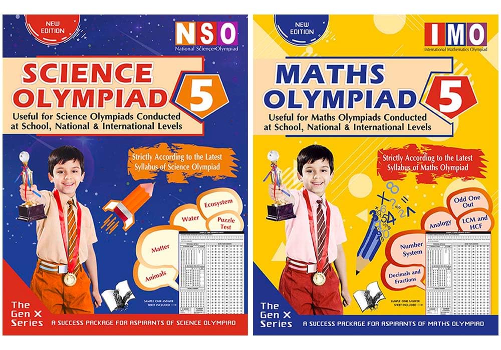 V&S Publishers Dual Pack IMONSO (Mathematics & Science) Olympiad Guidebooks Combo Class  5 (Set of 2 Books)
