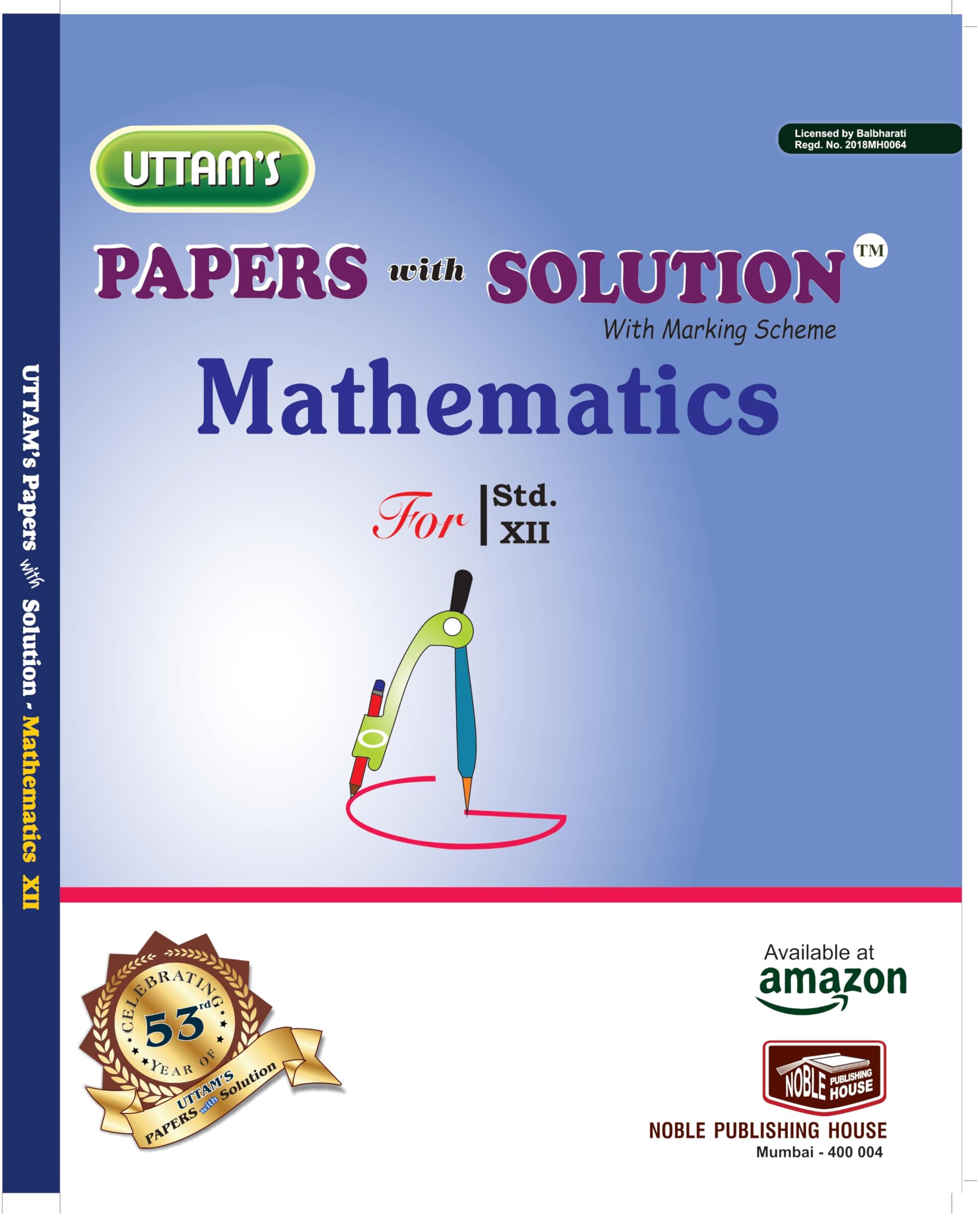 STD 12 SCIENCE | UTTAMS PAPER WITH SOLUTIONS MATHEMATICS | Based on Std 12th Maharashtra State Board New Syllabus | 202324 ED