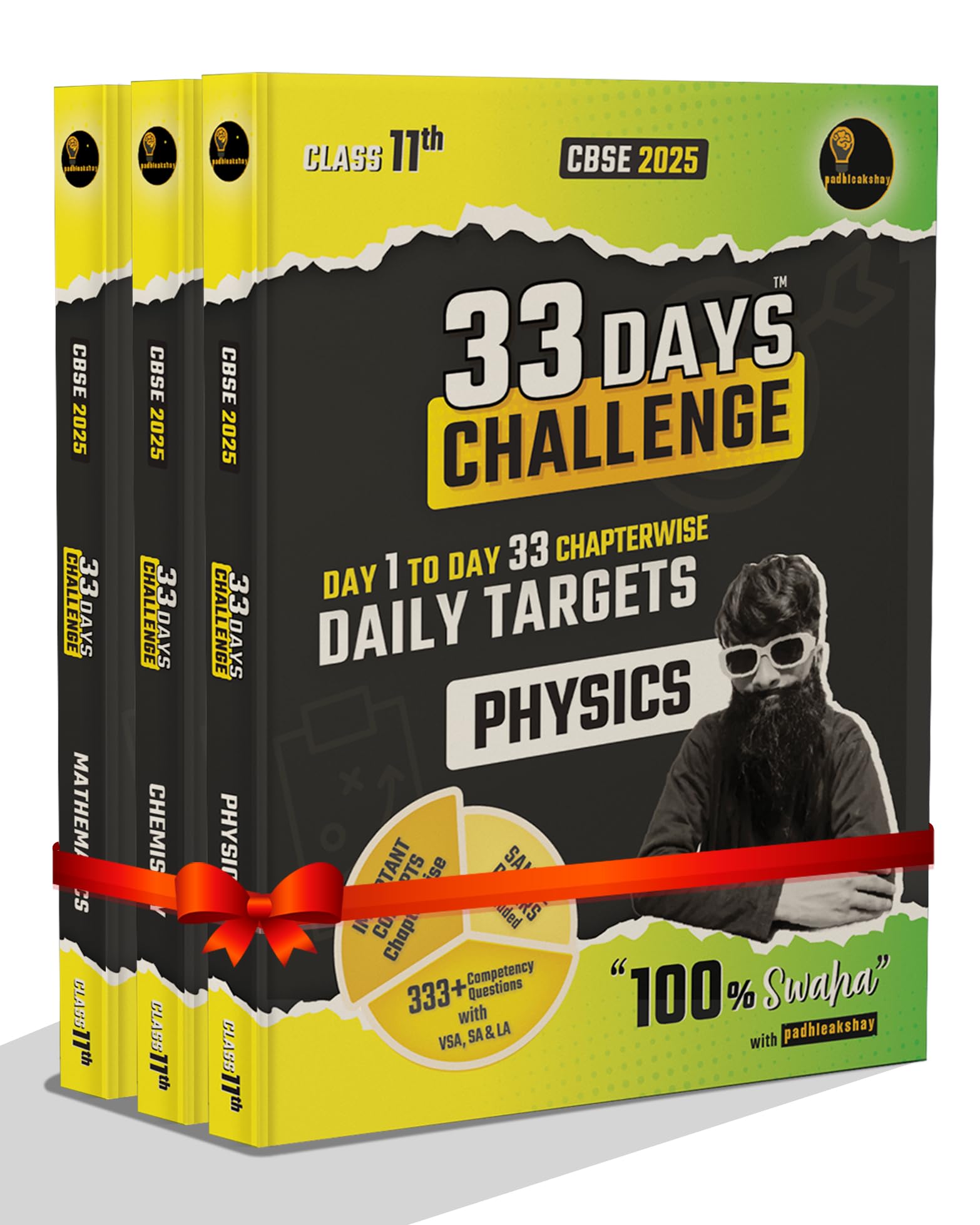 33 Days Challenge CBSE Class 11 Pack of 3 Physics | Chemistry | Mathematics for 2025 Exams (Includes Sample Papers) by Padhle Ak