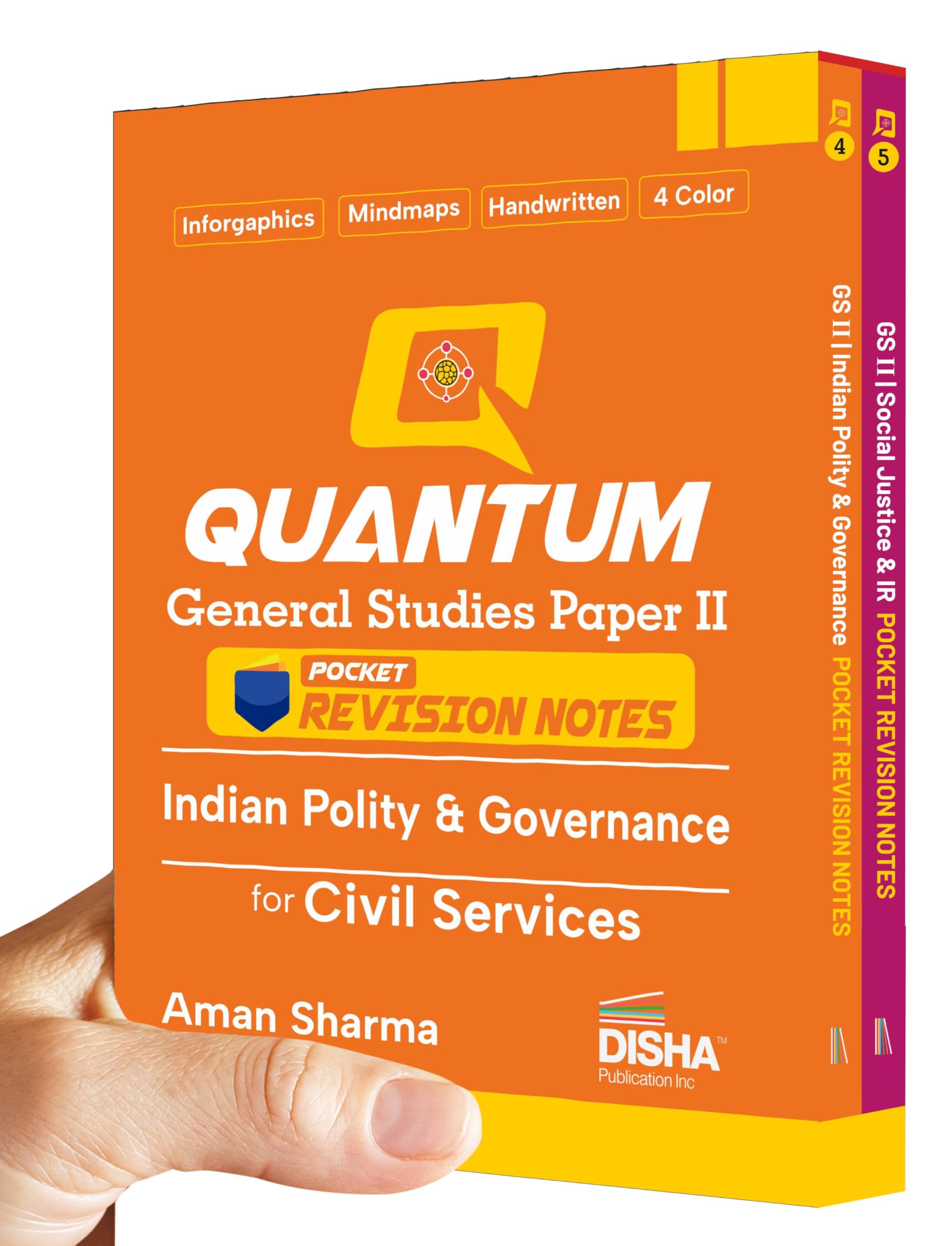 Disha Combo (2 Books) Quantum General Studies Paper II Pocket Revision Notes for Civil Services | UPSC & State PSC Prelims & Mai