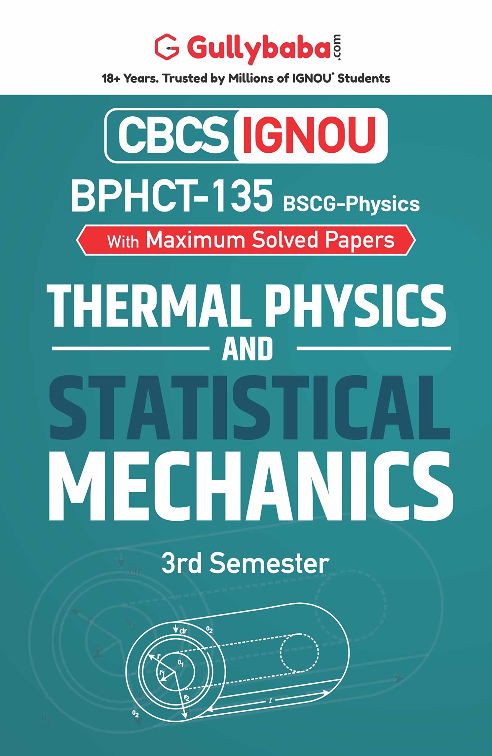 Gullybaba IGNOU BSCG 3rd Sem BPHCT135 Thermal Physics and Statistical Mechanics in English  Latest Edition IGNOU Help Book wit