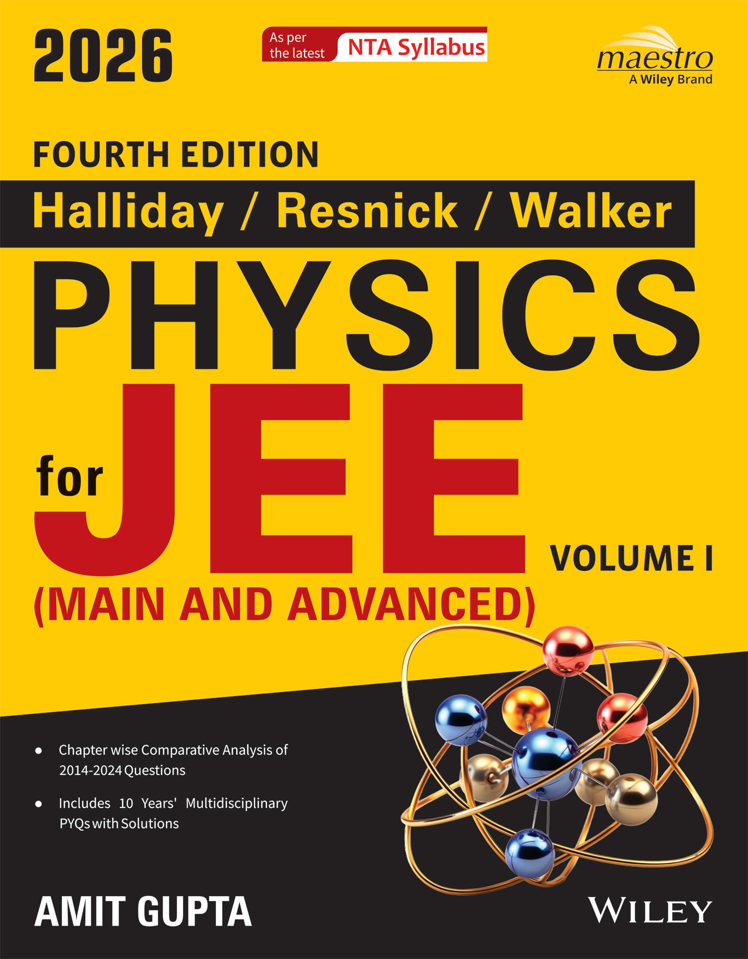 Wileys Halliday / Resnick / Walker Physics for JEE (Main & Advanced), Vol I, 4ed, 2026