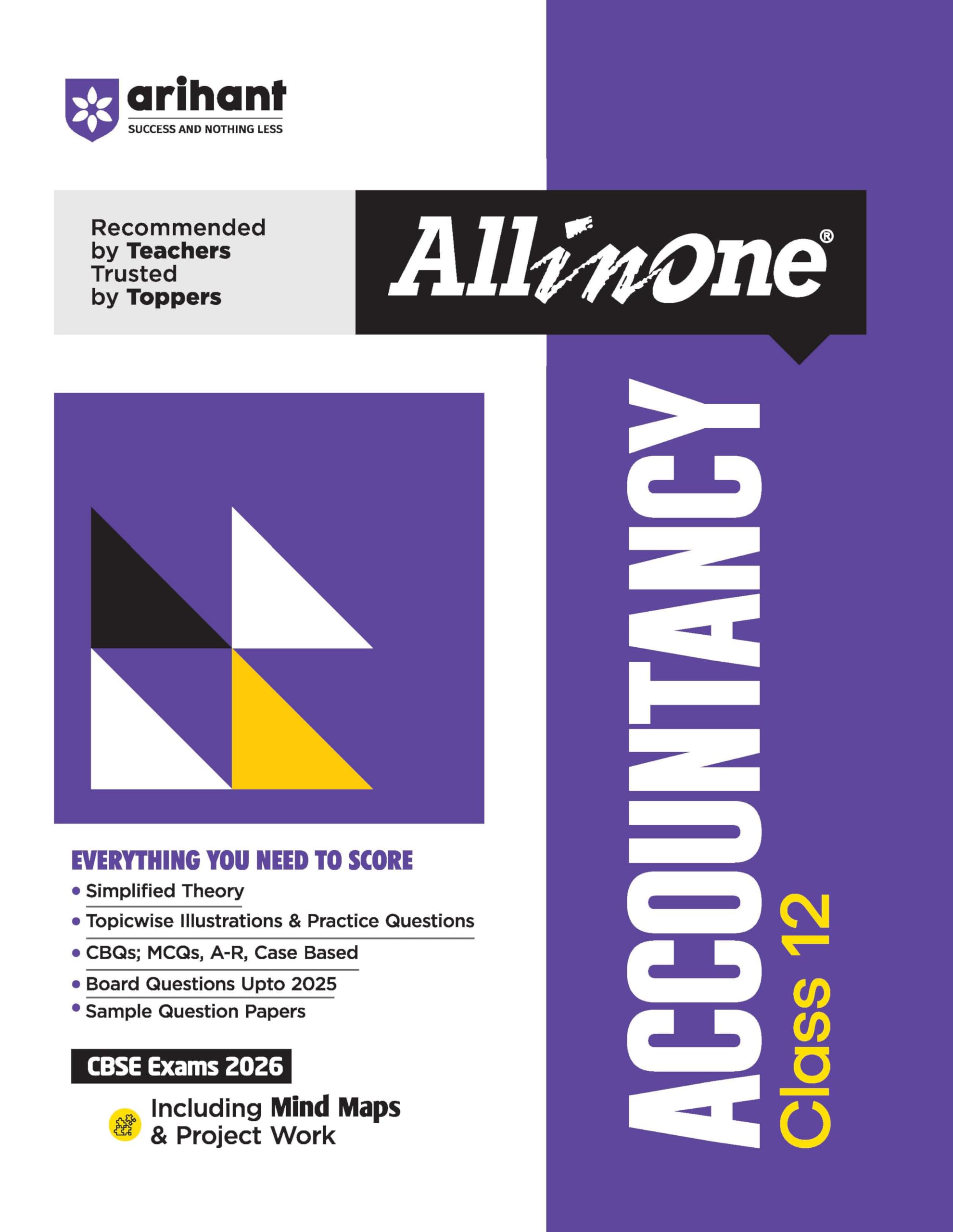 Arihant All In One Accountancy Class 12 For Cbse Exams 202526 | Revised Edition As Per Latest Syllabus | Simplified Theory, All