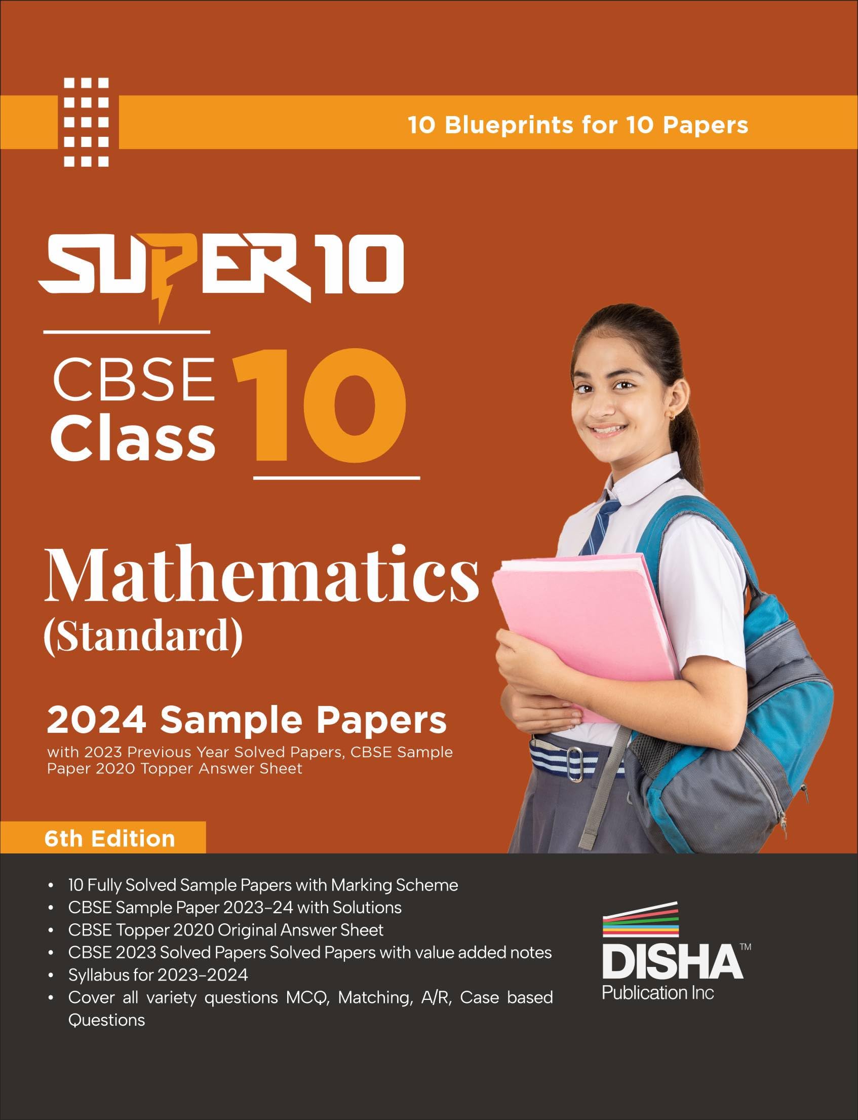 Super 10 Cbse Class 10 Mathematics (Standard) 2024 Sample Papers With 2023 Previous Year Solved Papers, Cbse Sample Paper & 2020