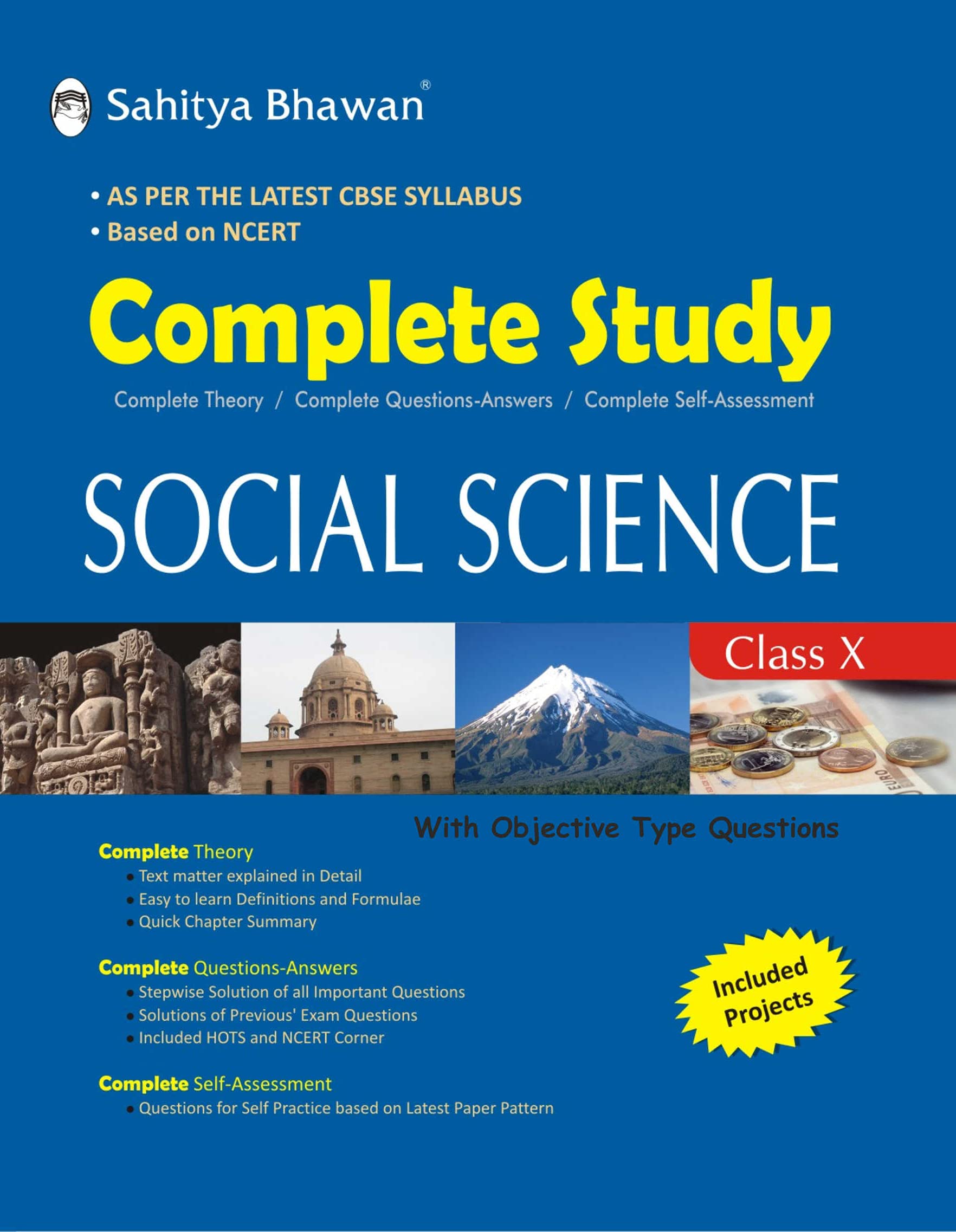 Sahitya Bhawan textbook for class 10 Social Science as per reduced syllabus and changed paper pattern for CBSE 2021 board exam