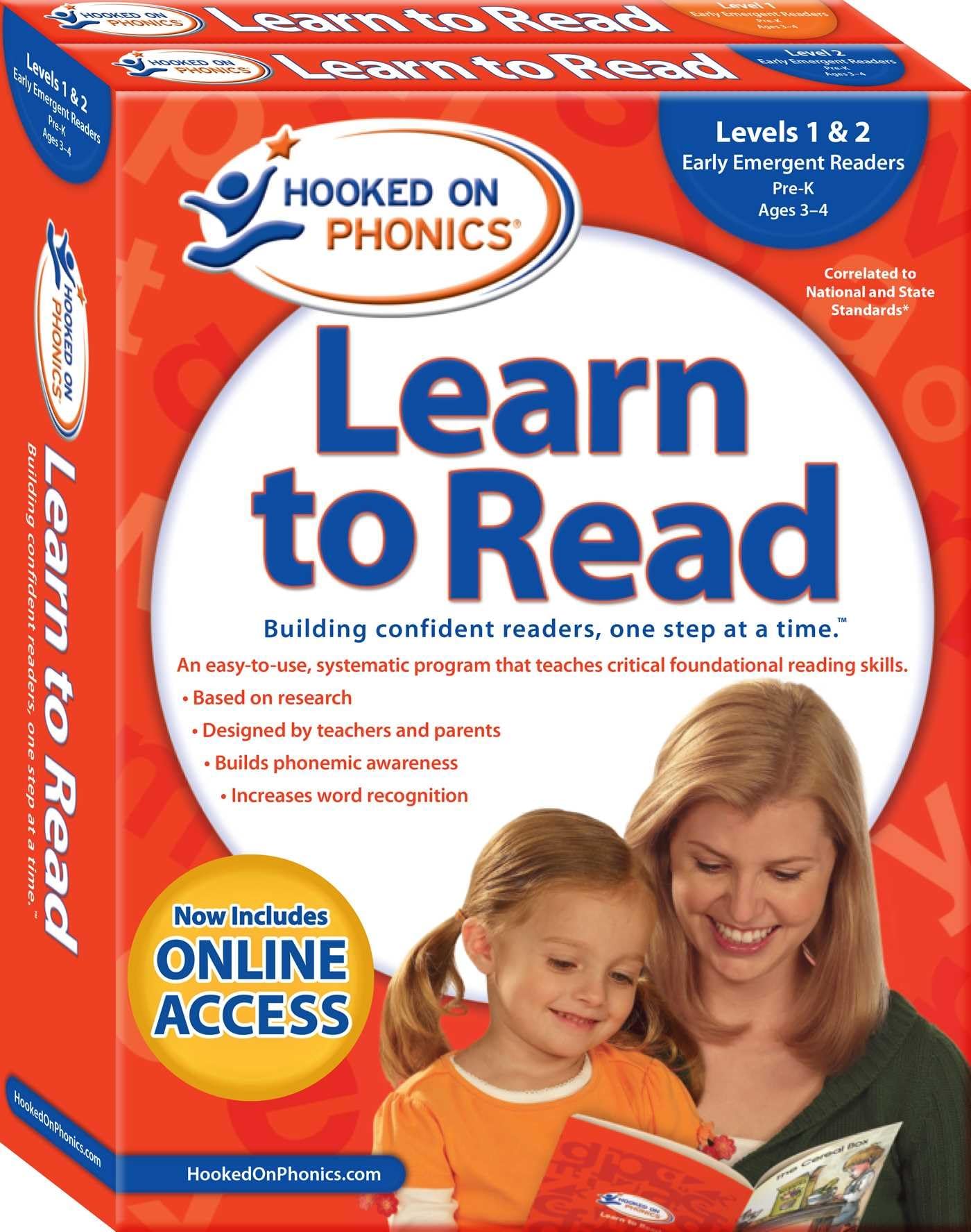 Hooked on Phonics Learn to Read  Levels 1&2 Complete: Early Emergent Readers (PreK  Ages 34) (1) (Learn to Read Complete Sets