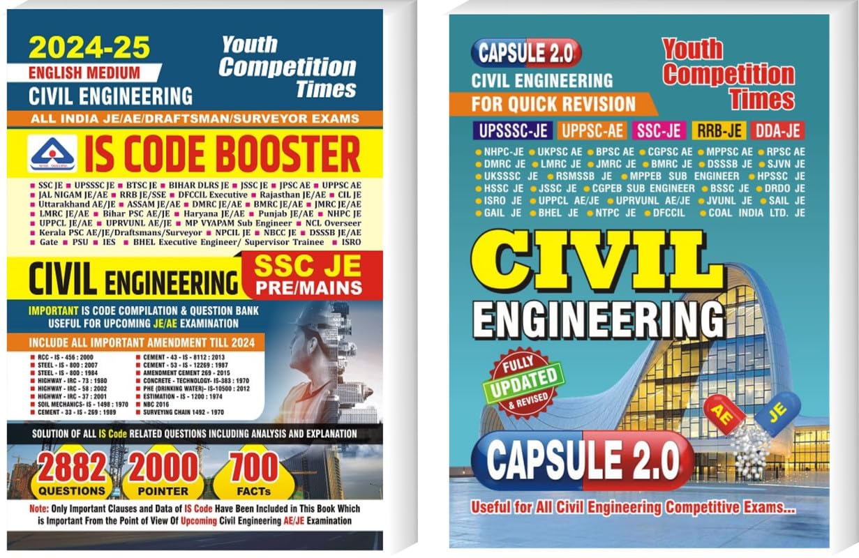English Medium IS Code Booster Civil Engineering & Civil Capsule 2.0