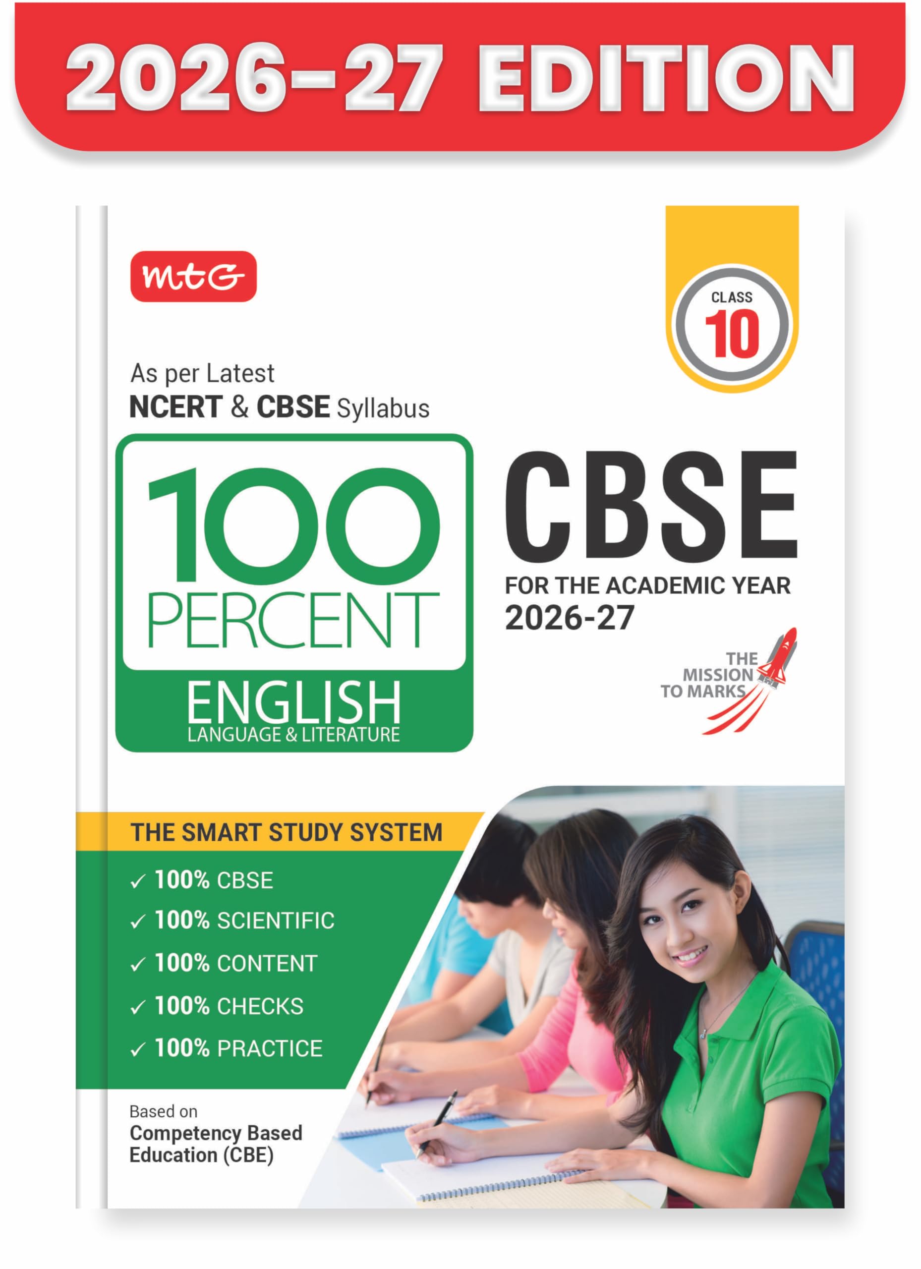 MTG 100 Percent NCERT & CBSE English Language & Literature Class 10 For 202627 Exam | As Per Revised NCERT Textbooks Syllabus |