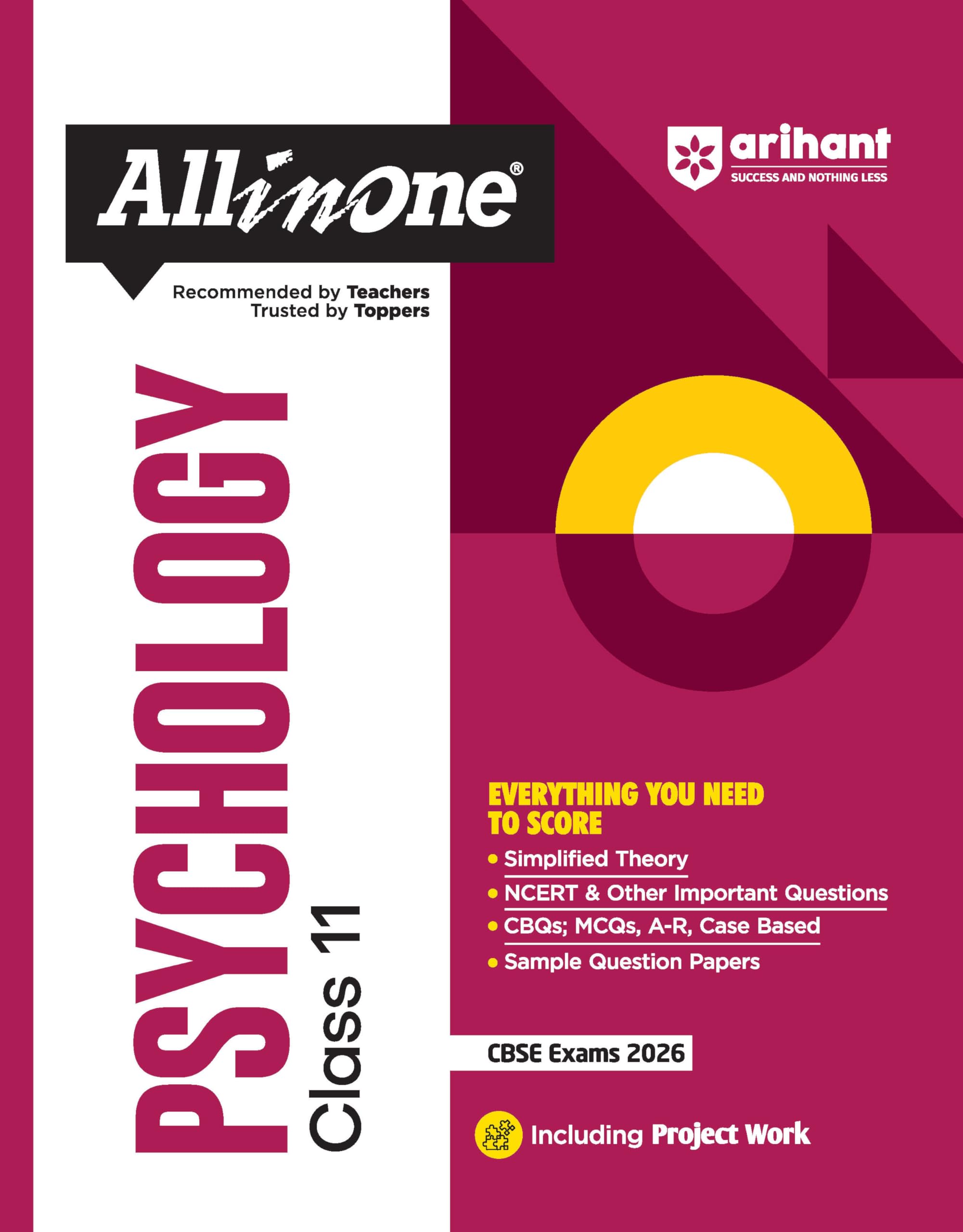 Arihant All In One Psychology Class 11 For Cbse Exams 202526 | Revised Edition As Per Latest Syllabus | Simplified Theory, All 