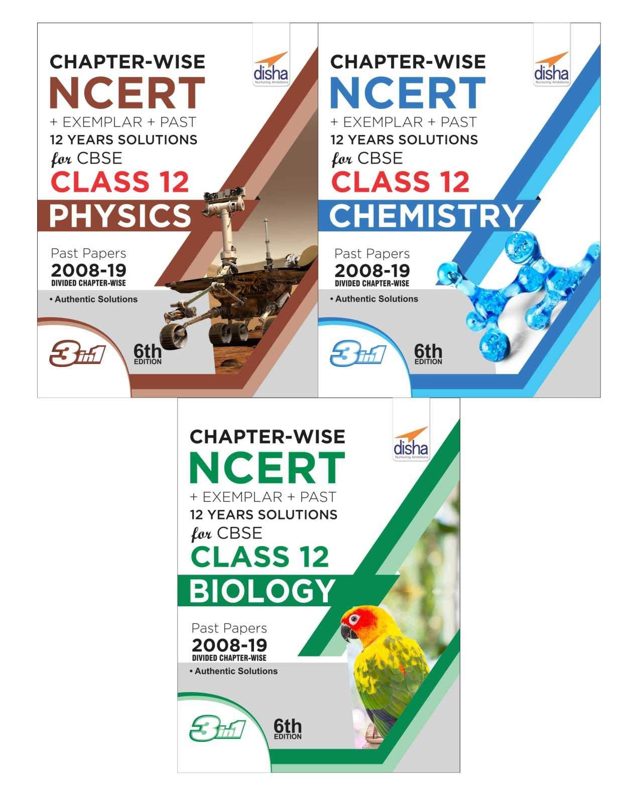 ChapterWise Ncert + Exemplar + Past 12 Years Solutions For Cbse Class 12 Pcb 6Th Edition