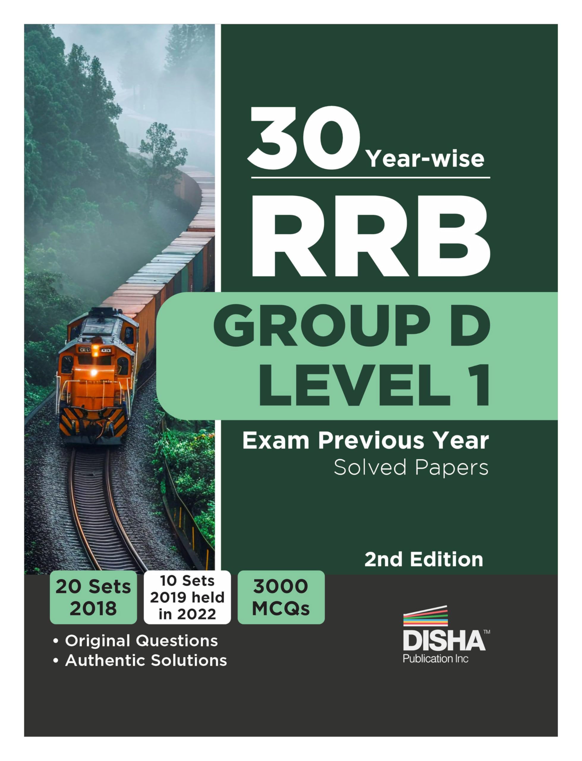 30 Yearwise Rrb Group D Level 1 Exam Previous Year Solved Papers 2Nd Edition | 20 Sets Of 2018 & 10 Sets Of 2022
