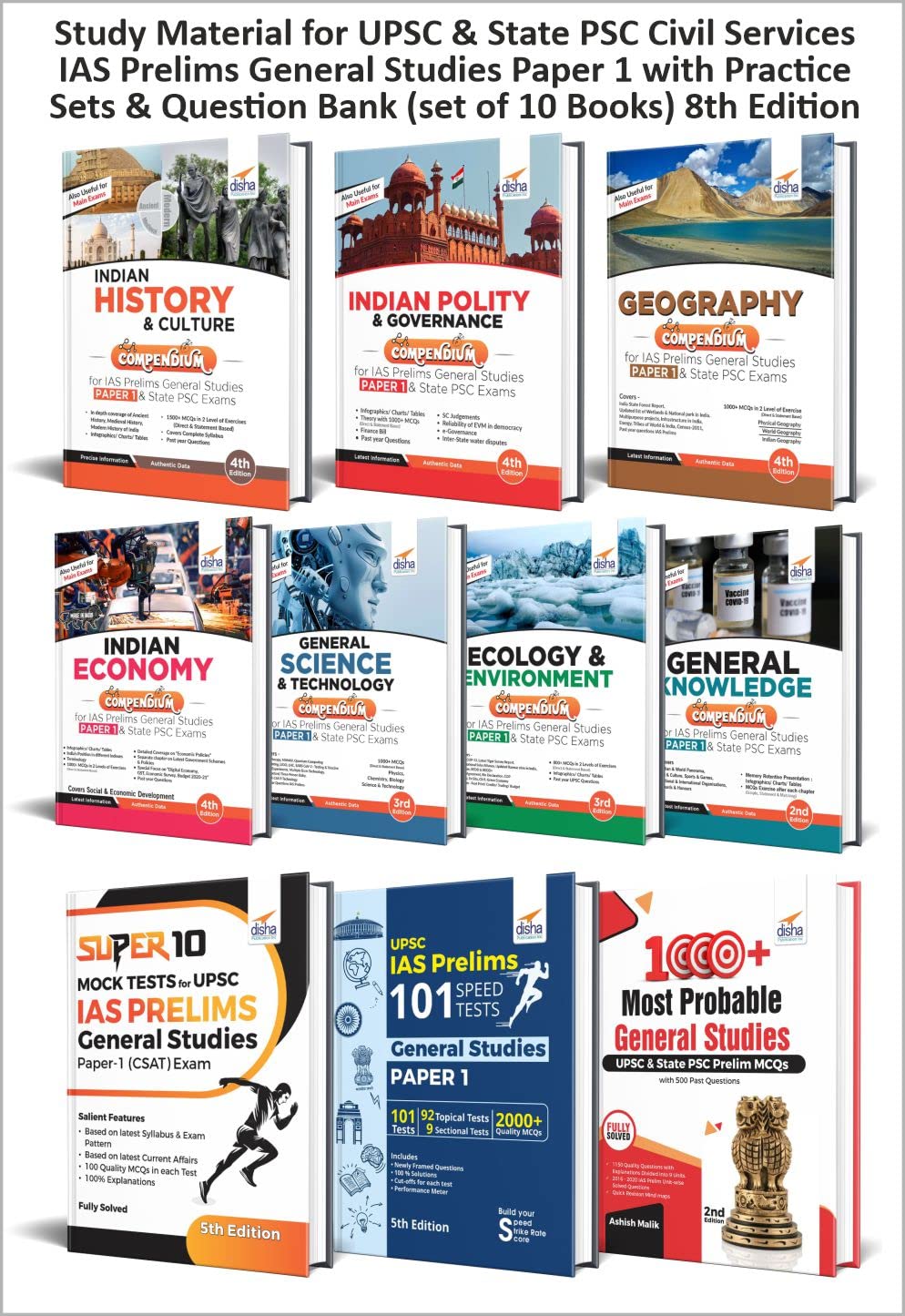 Study Material For Upsc & State Psc Civil Services Ias Prelims General Studies Paper 1 With Practice Sets & Question Bank (Set O