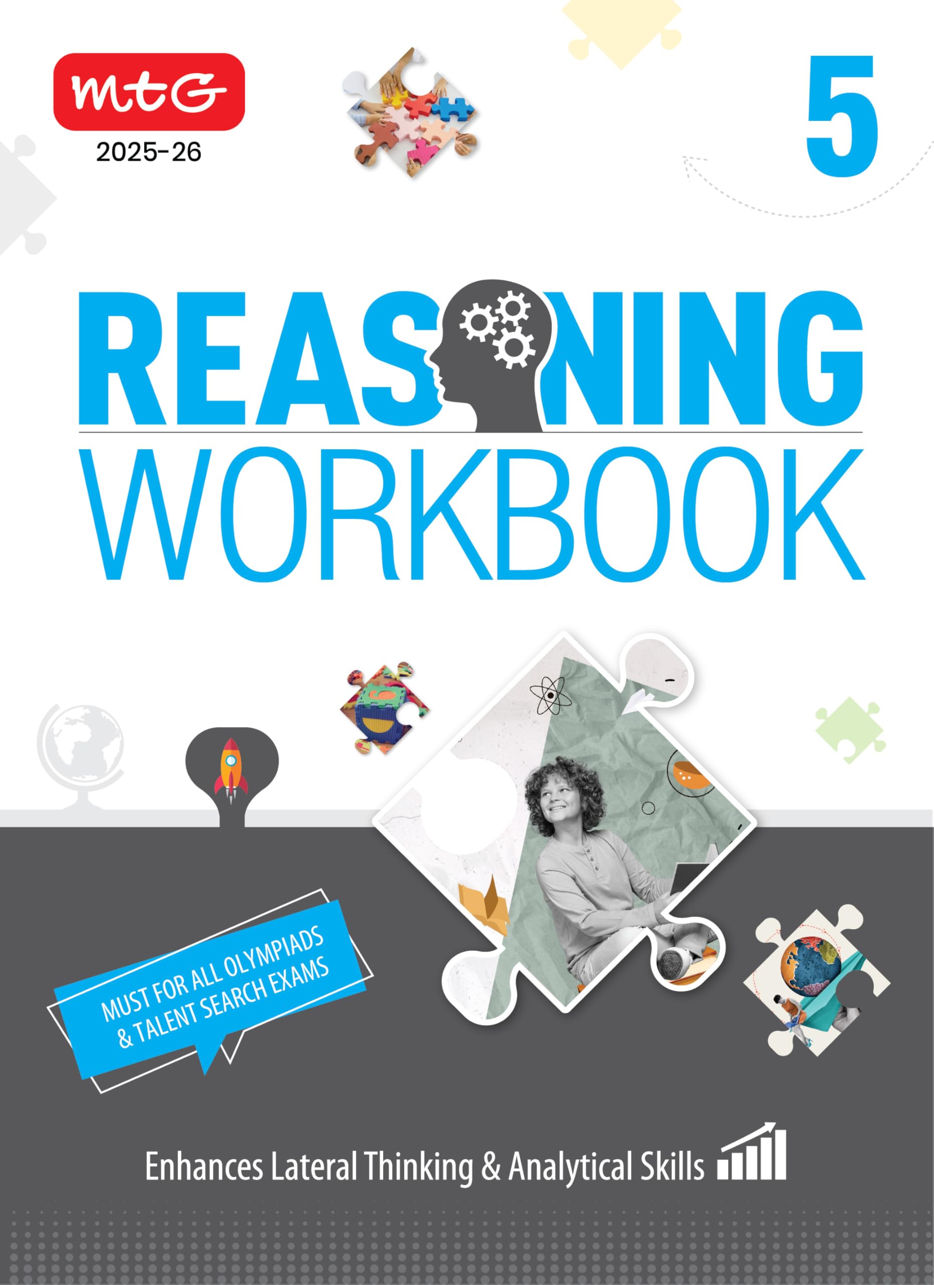 Mtg Olympiad Reasoning Workbook Class 5  Enhances Lateral Thinking & Analytical Skills | Must For Sof & All Olympiad & Talent S