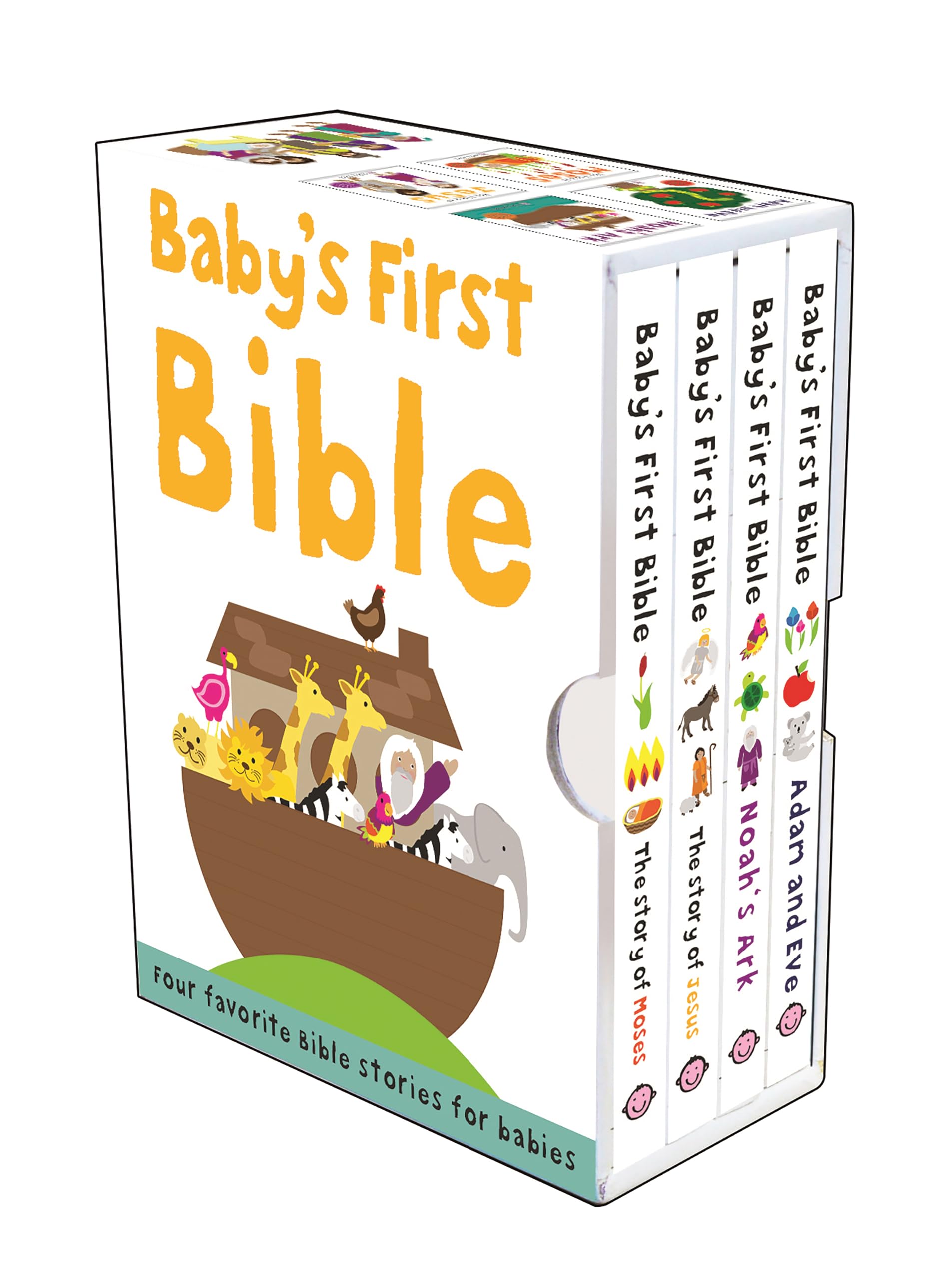 Babys First Bible Boxed Set: The Story of Moses, The Story of Jesus, Noahs Ark, and Adam and Eve (Bible Stories)