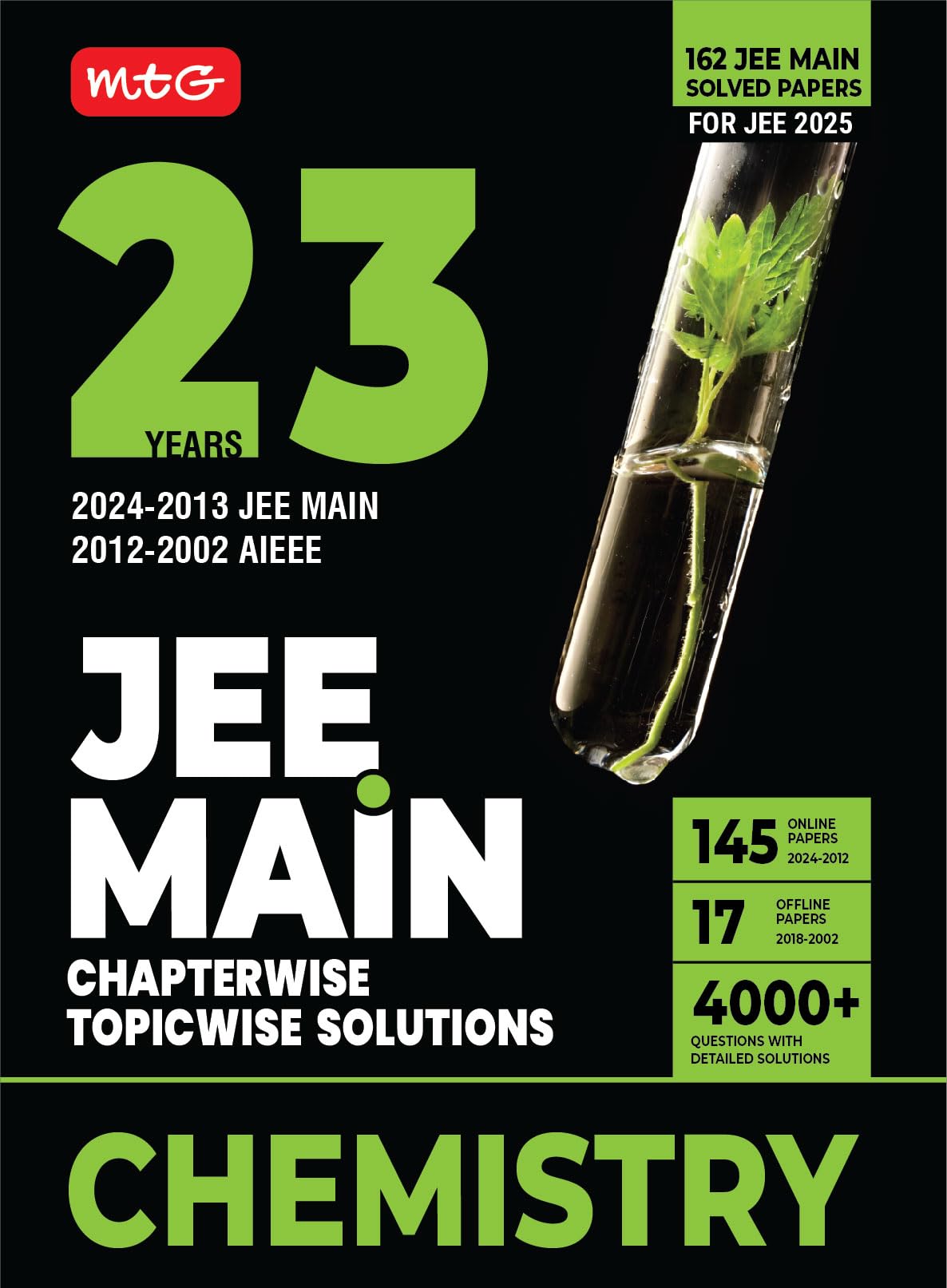 MTG 23 Years JEE MAIN Chapterwise Topicwise (20242002) Previous Years Solved Question Papers (PYQs) Chemistry  JEE Main PYQ Bo