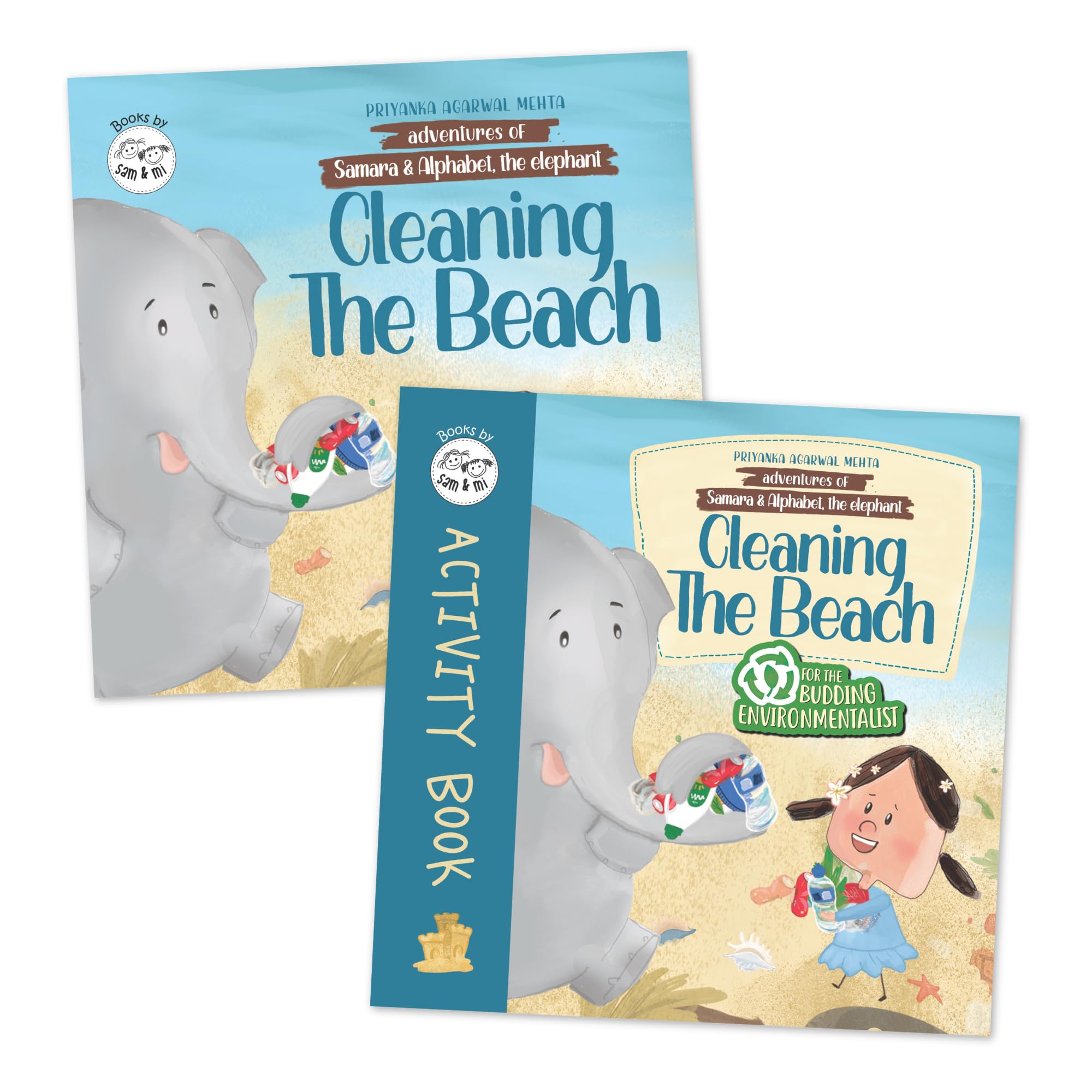 Cleaning the Beach: Story Book & Activity Book Set for Kids by SAM & MI | Learn to Protect the Environment with Samara & Alphabe