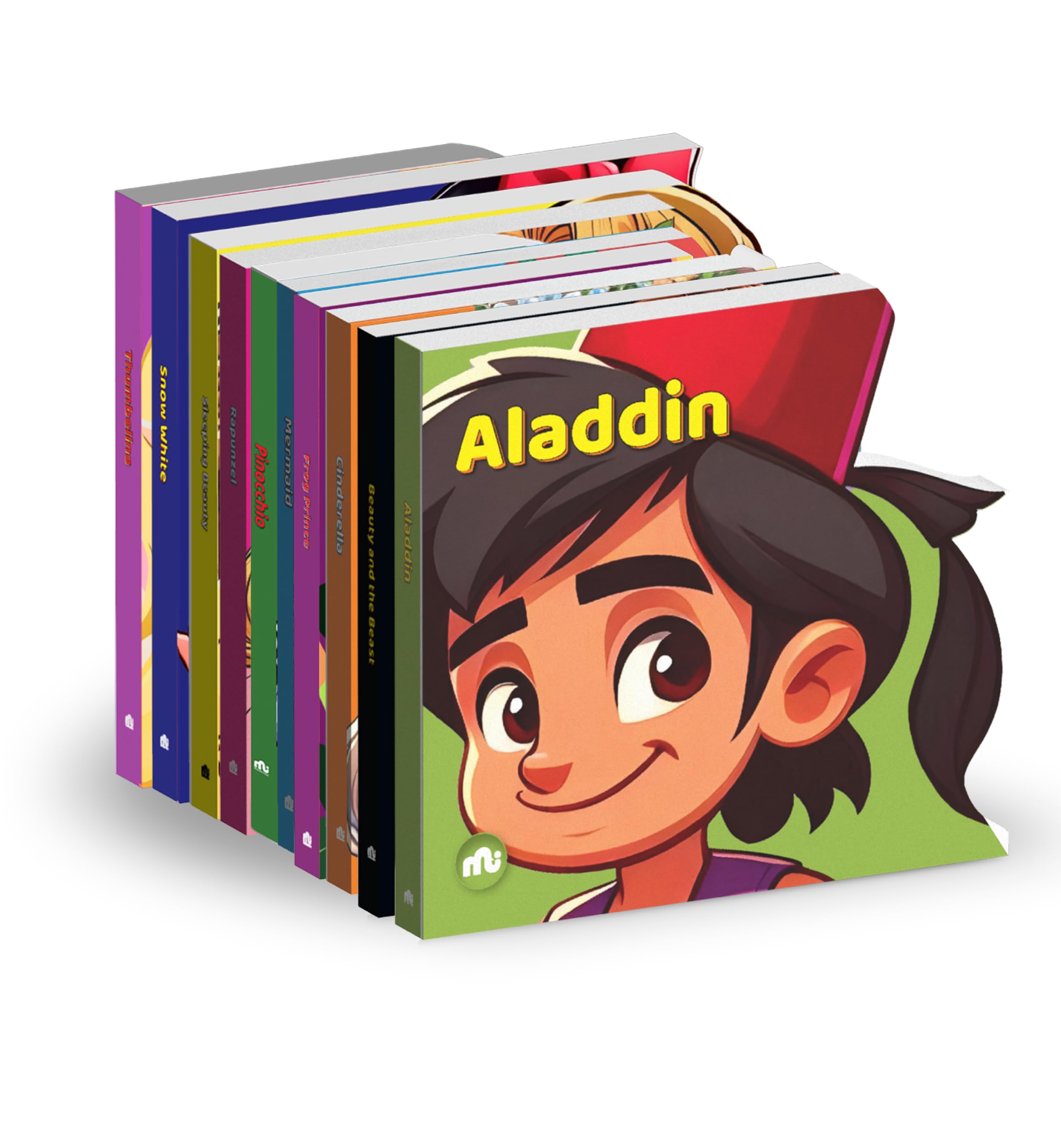 Fairy Tales Board Book For Kids: Frog Prince | Pinocchio | Thumbelina | Cinderella | Rapunzel | Snow White | Mermaid | Beauty An