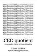 CEO quotient : Program for Leaders, Directors and CXOs