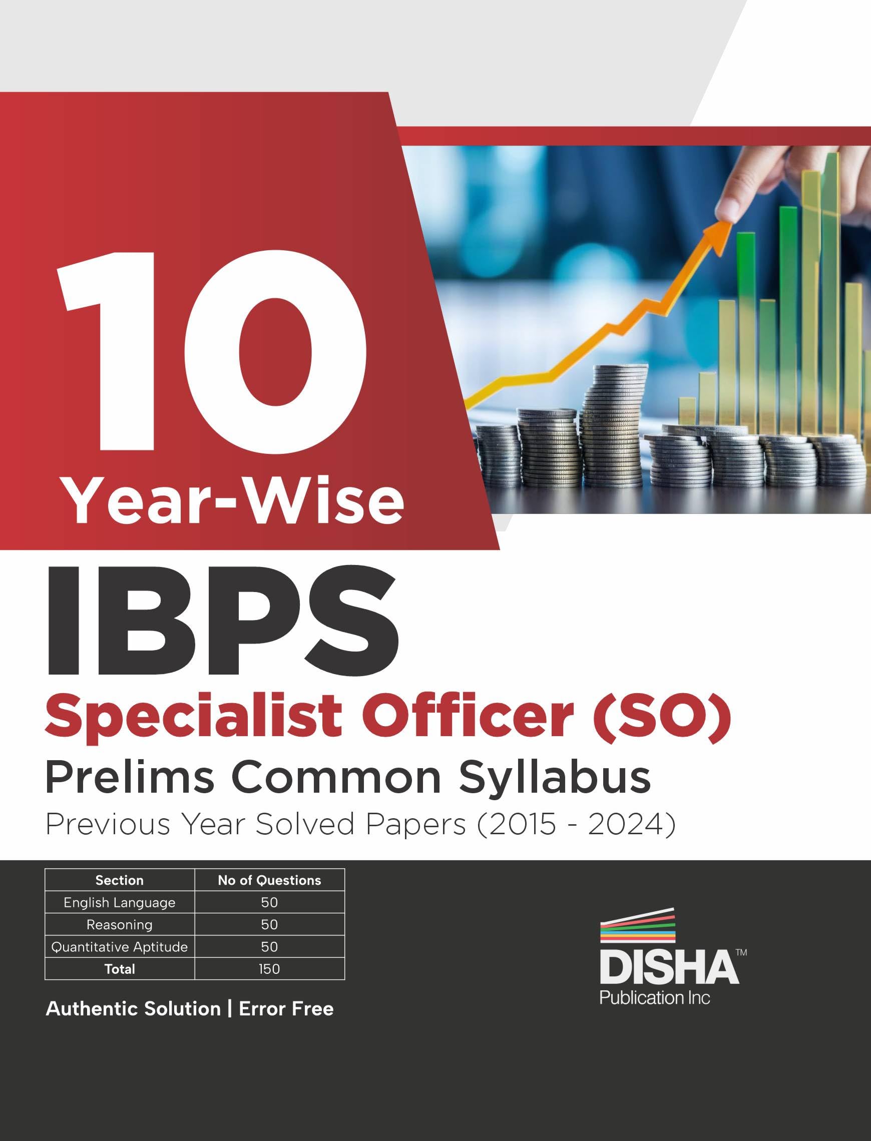 9 Yearwise IBPS Specialist Officer (SO) Prelims Common Syllabus Previous Year Solved Papers (2015  2023)