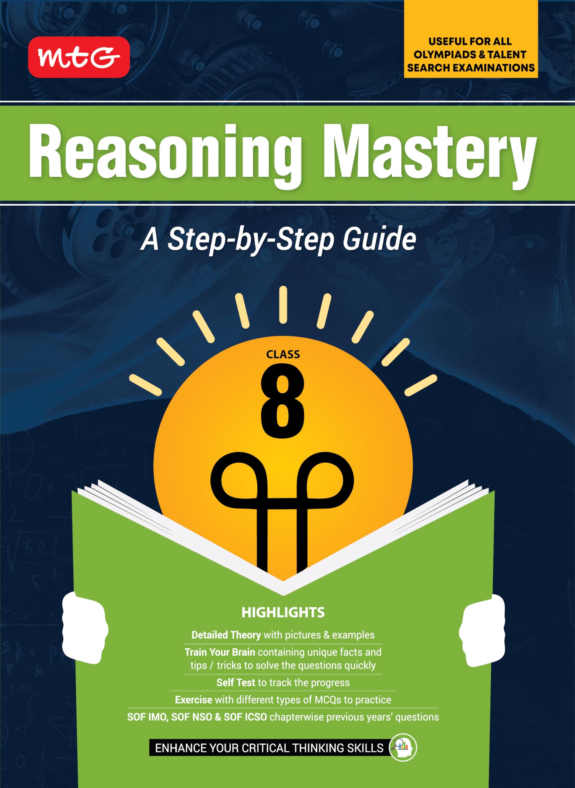 MTG Class8 Reasoning Mastery Book | A StepbyStep Guide | Useful For All Olympiads & Talent Search Exam 202526