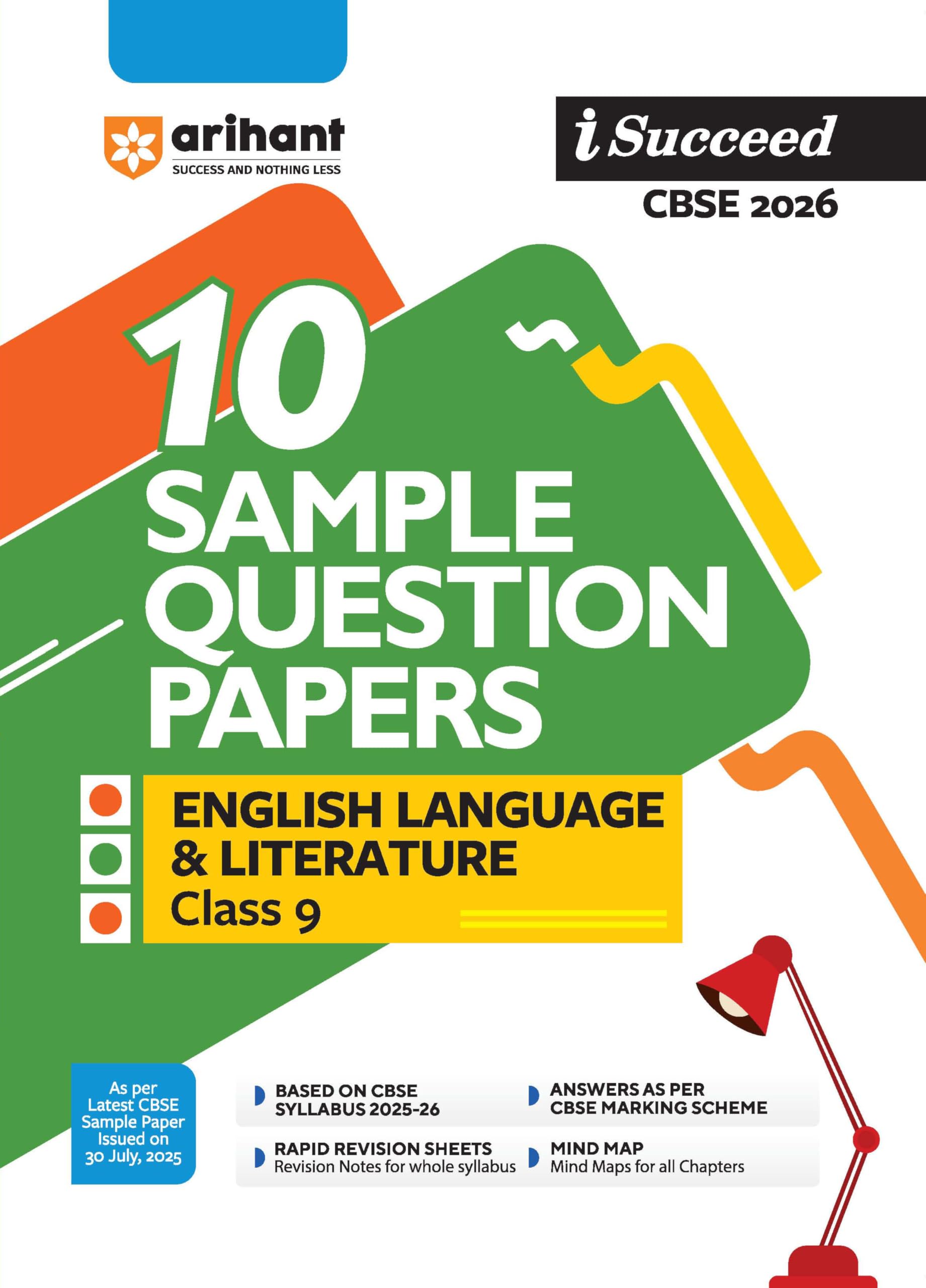 Arihant I Succeed Cbse Sample Question Papers Class 9 English Language & Literature Exam 2026 | 10 Sample Papers | Based On Late