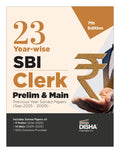 Disha 23 YearWise Sbi Clerk Prelim & Main Exams Previous Year Solved Papers (2025  2009) 7Th Edition | General Banking