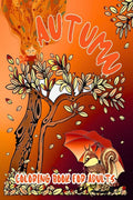 Autumn Coloring Book for Adults : Large Print Illustrations of Autumn Season to Color for Relaxation