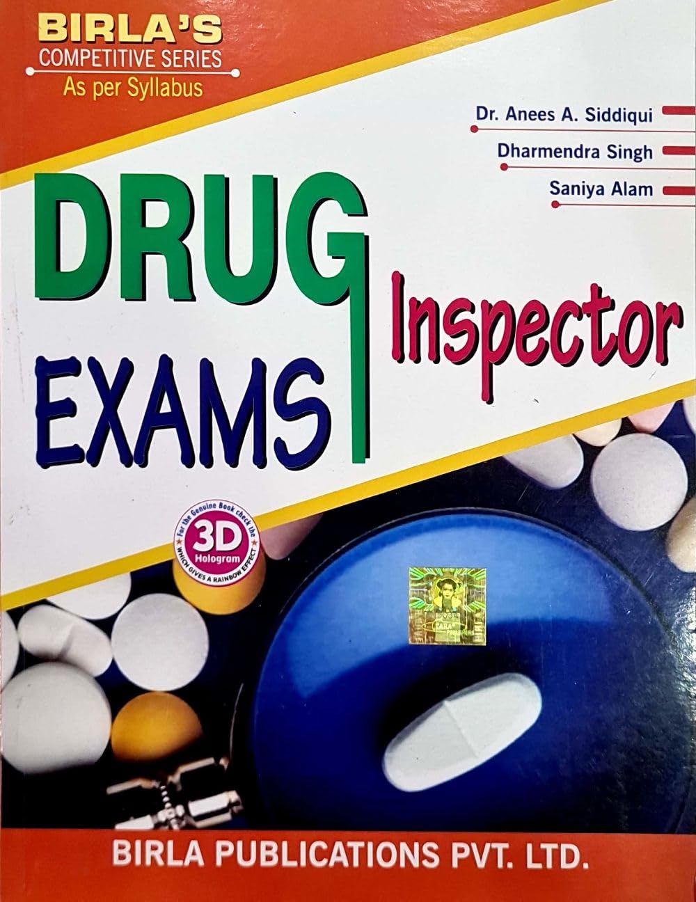 Birla  Drug Inspector Exams  Competitive Exam Book  For All 2025 Exams