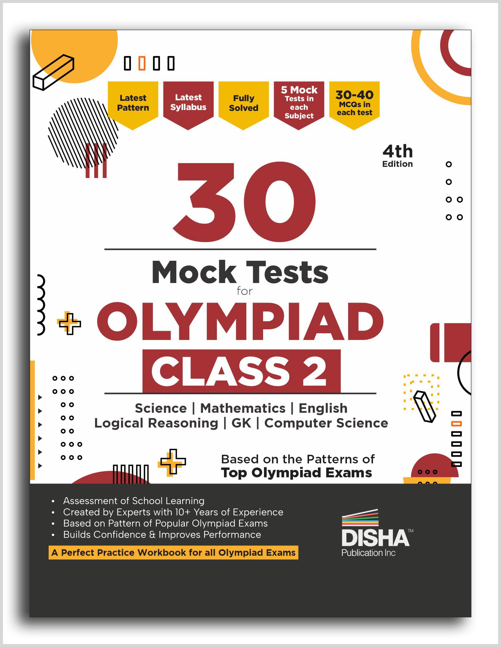Disha 30 Mock Test Series For Olympiads Class 2 Science, Mathematics, English, Logical Reasoning, Gk & Computer Science 4Th Edit