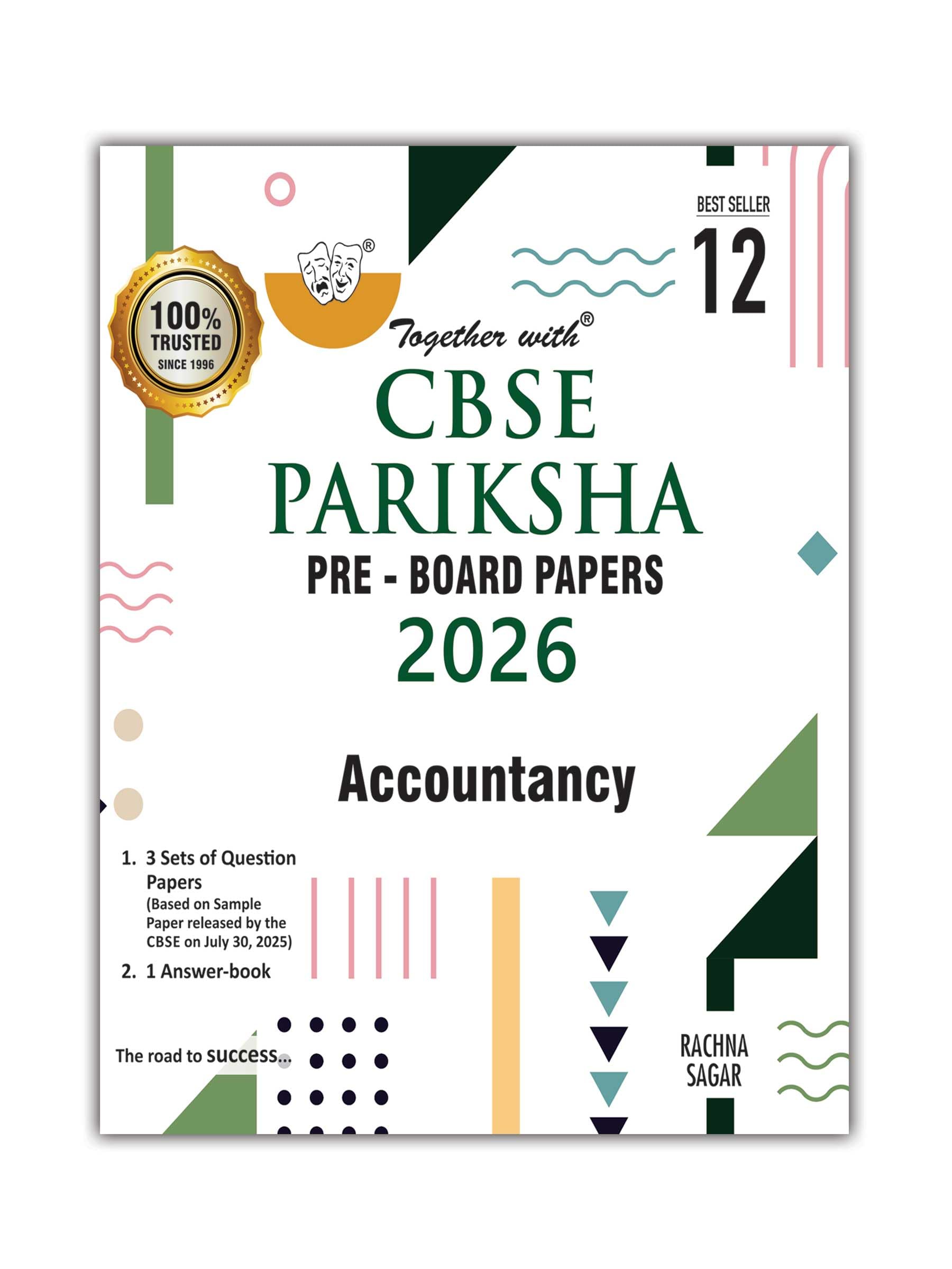 Together With Cbse Pariksha PreBoard Papers For Class 12 Accountancy | 3 Question Papers + Answer Booklet | Board Examination 2