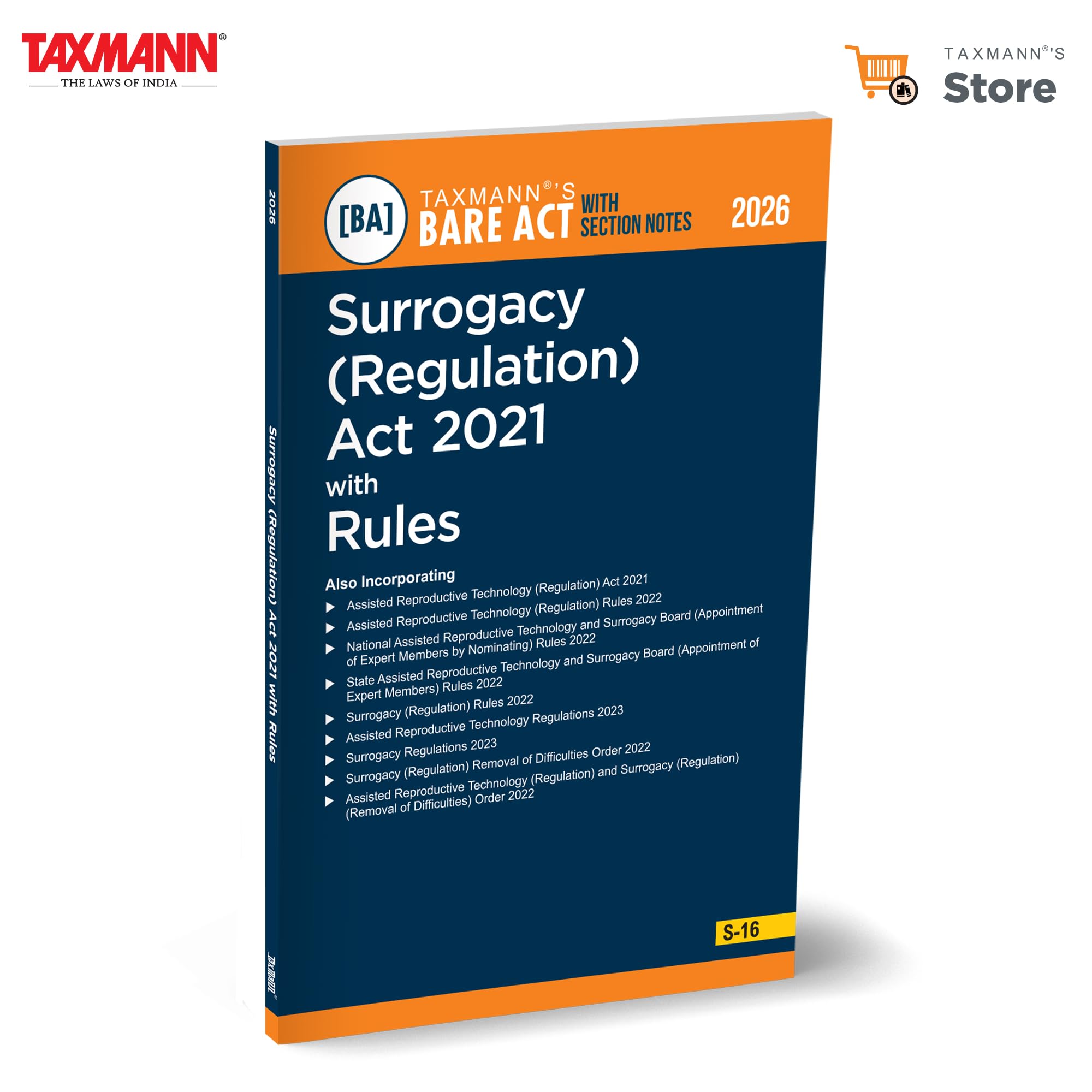 Taxmanns Surrogacy (Regulation) Act 2021 with Rules [Bare Act with Section Notes]  Comprehensive Statutory Reference Consolid