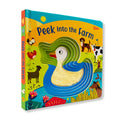 Board book: Peek into the Farm  Illustrated rhymes for kids  Board Book for Children Age 13 Years