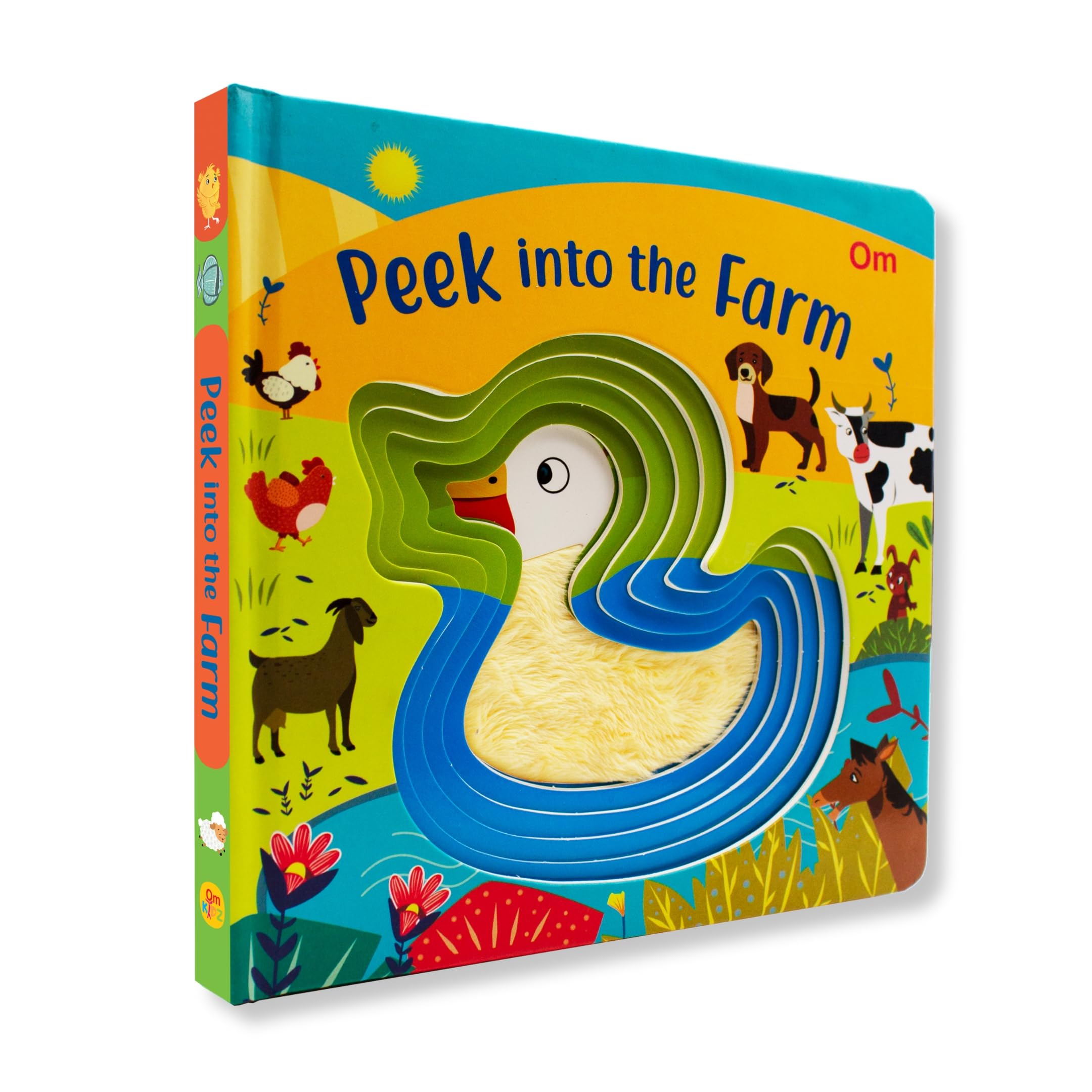 Board book: Peek into the Farm  Illustrated rhymes for kids  Board Book for Children Age 13 Years